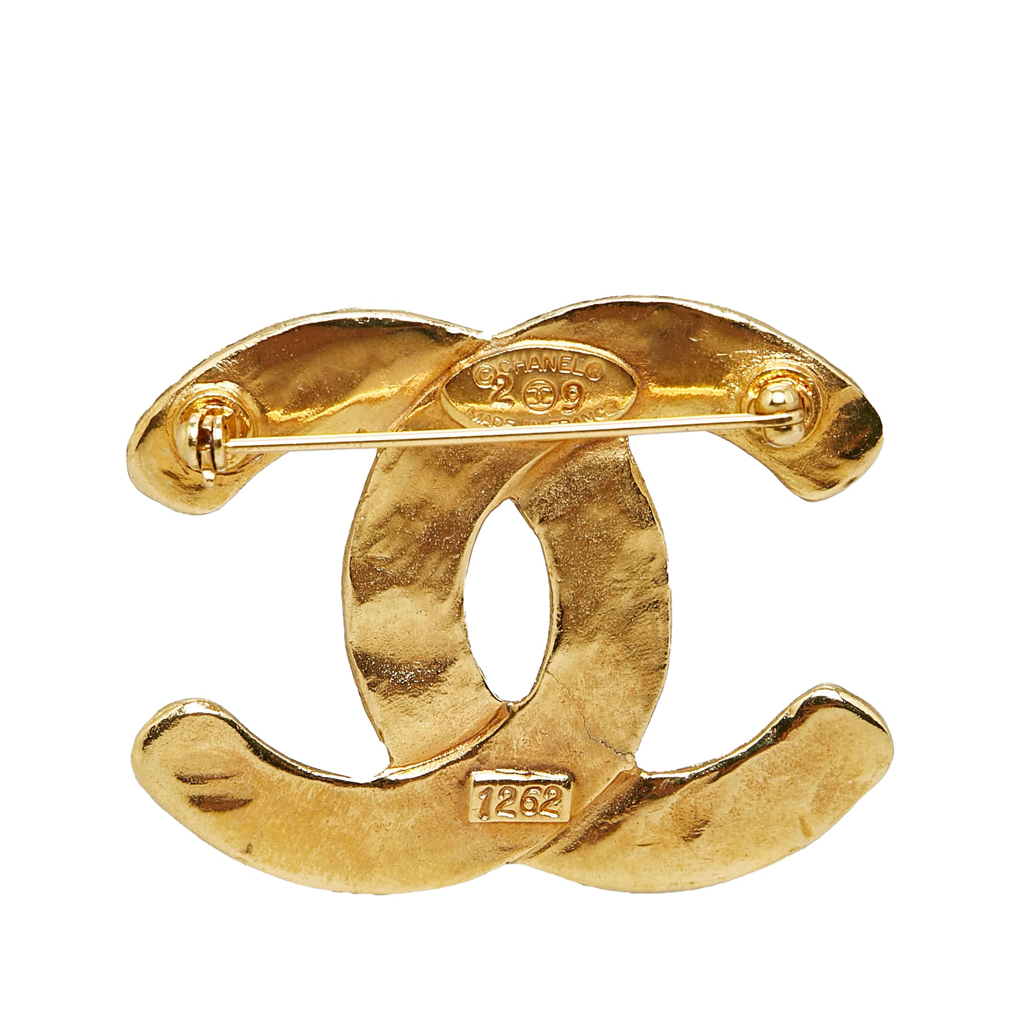 Gold Louis Vuitton Book de Reuil Earrings