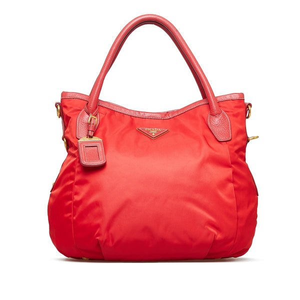 Red Prada Tessuto Satchel | Designer Revival