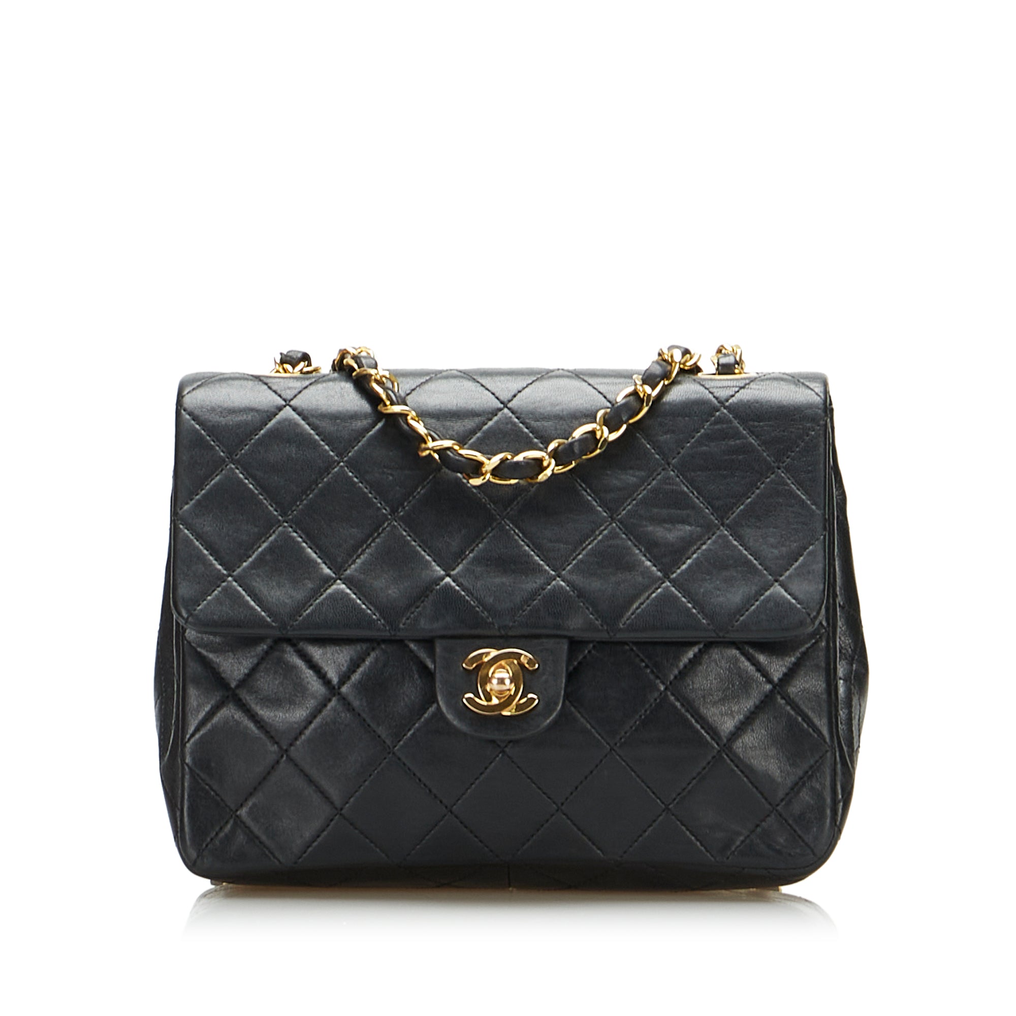 Chanel Classic Mini Rectangular flap bag black lambskin