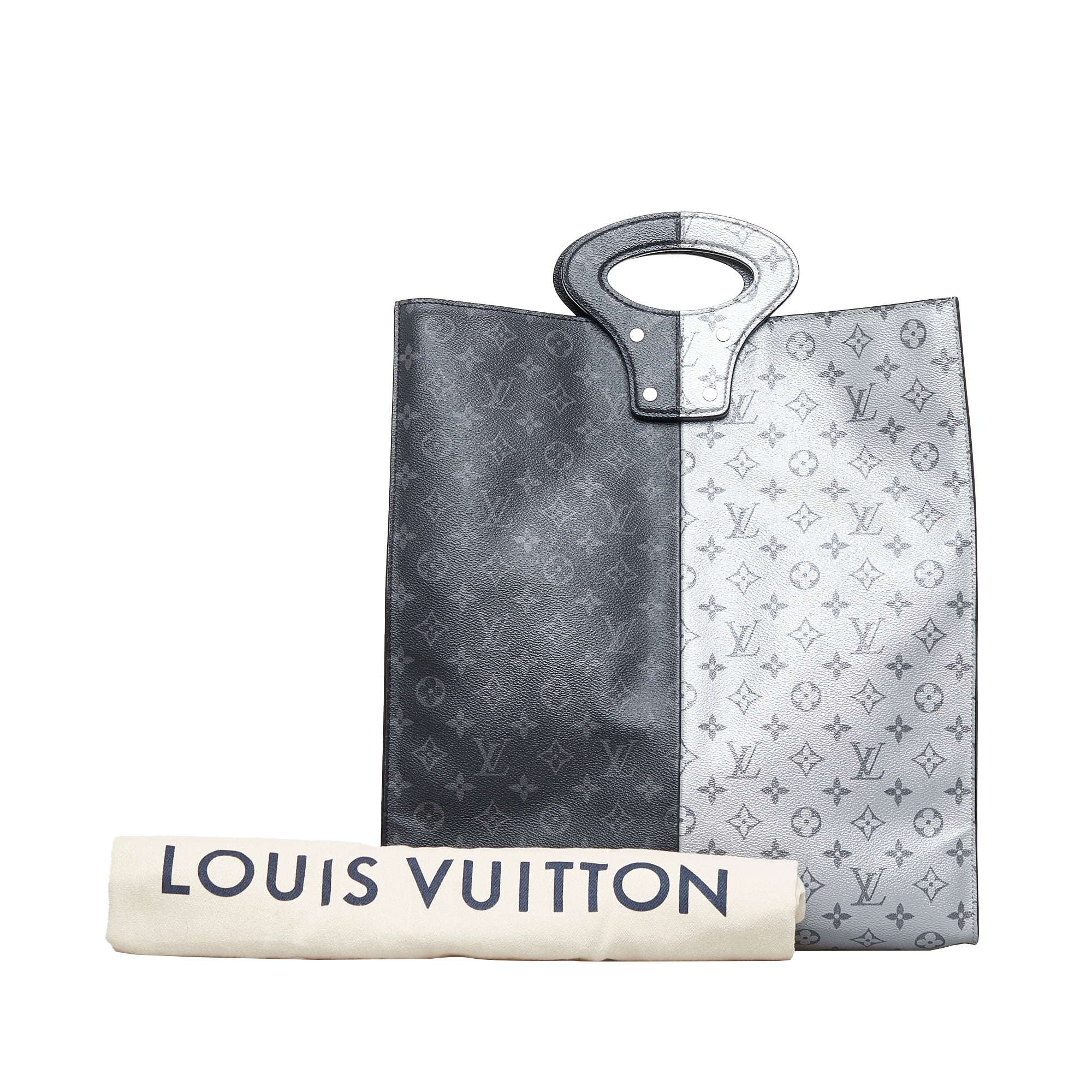 Louis Vuitton - Authenticated Monogram Split Tote Bag - Cloth Black for Men, Very Good Condition