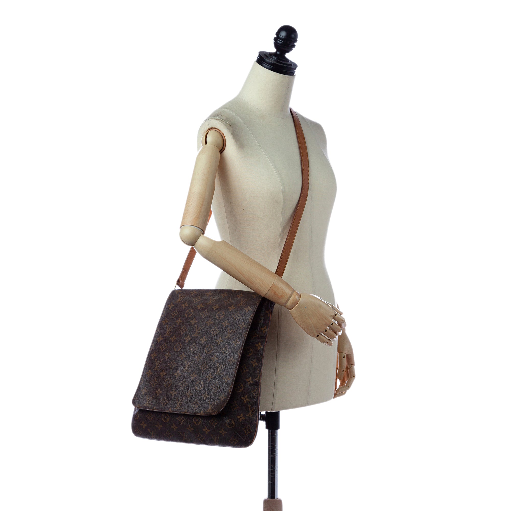 Louis Vuitton Musette Salsa Handbag Monogram Canvas GM Brown 233431188