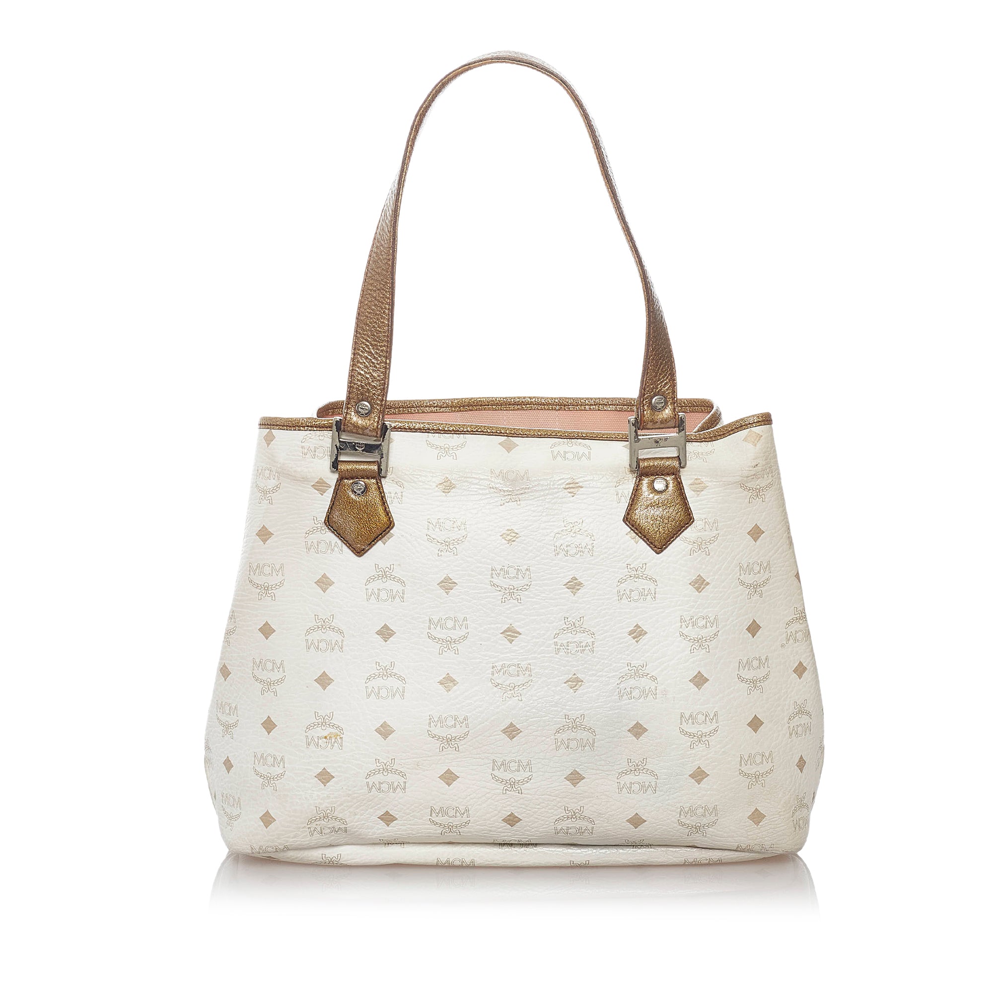 MCM Women's Shoulder bag Leather in White