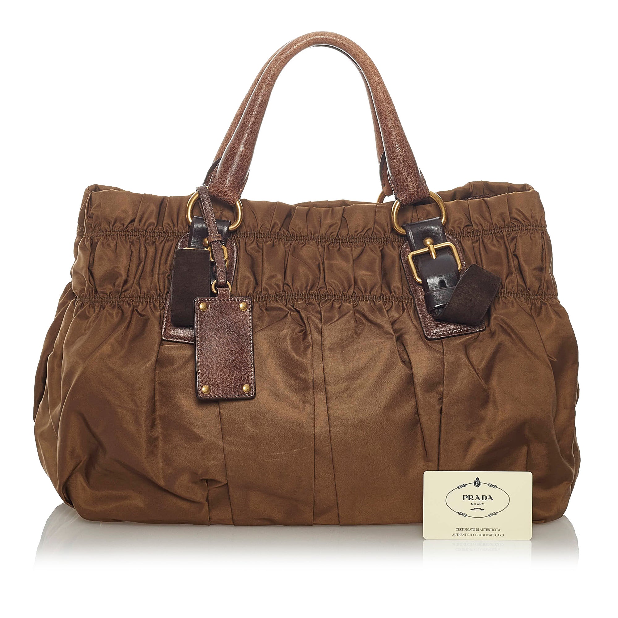 Brown Prada Tessuto Gaufre Tote Bag – Designer Revival