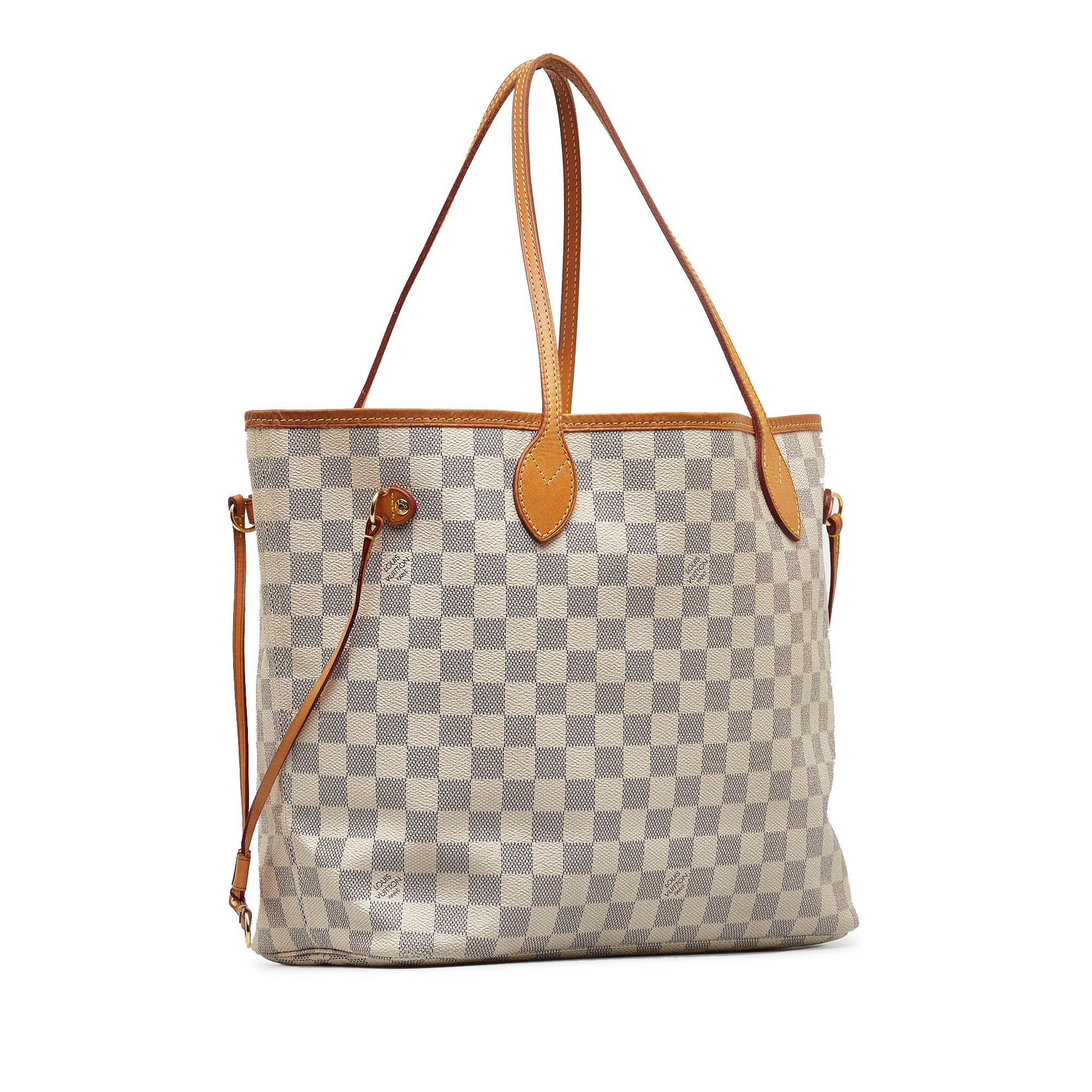Louis Vuitton Damier Azur Neverfull Tote Shoulder Bag