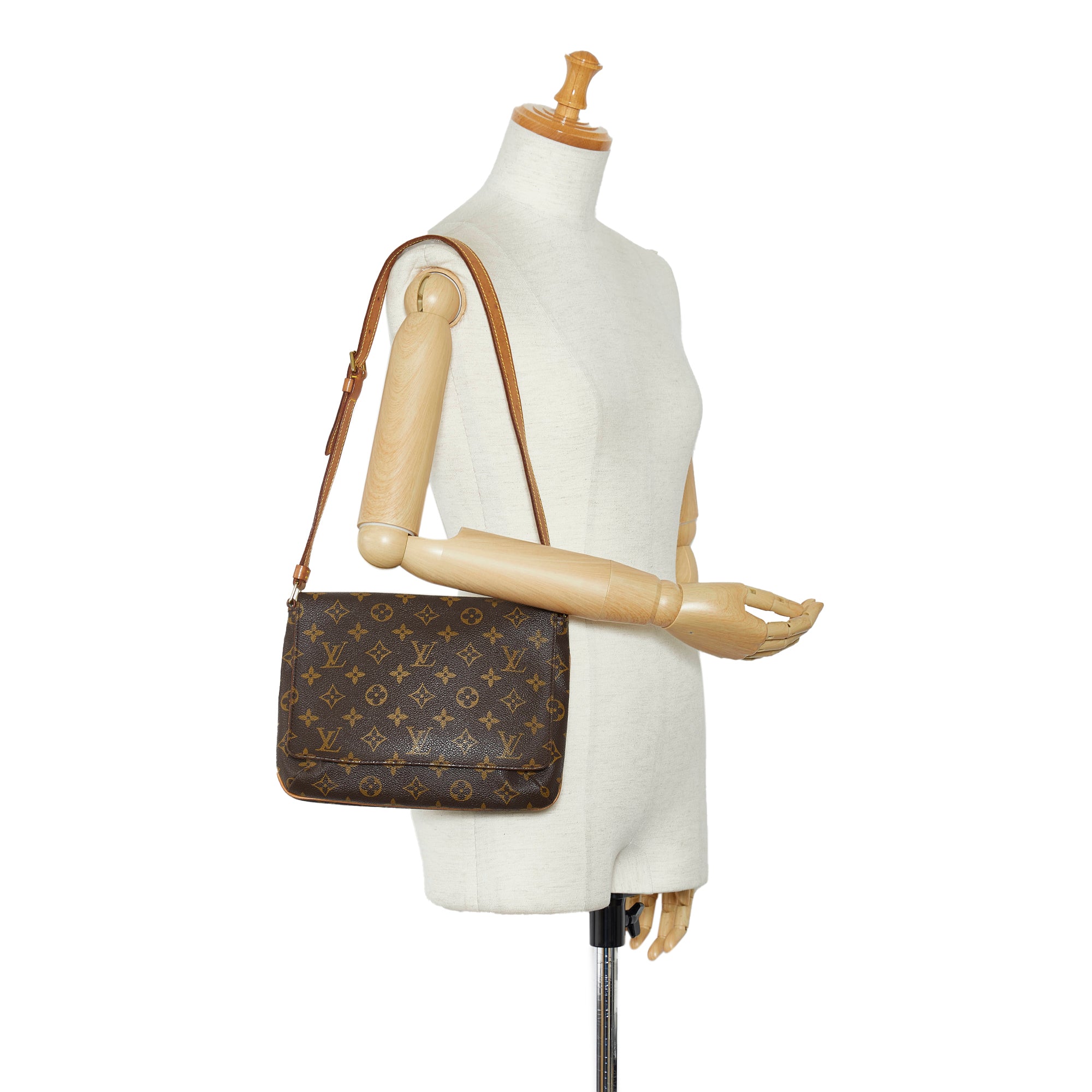 Louis Vuitton Brown Canvas Monogram Musette Tango Short Strap Shoulder Bag