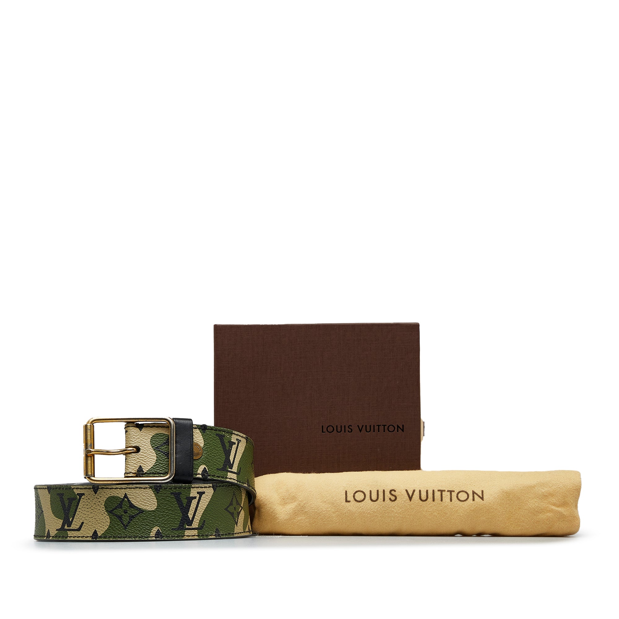 Louis Vuitton x Takashi Murakami 2006 Pre-owned Monogramouflage Buckled Belt - Green