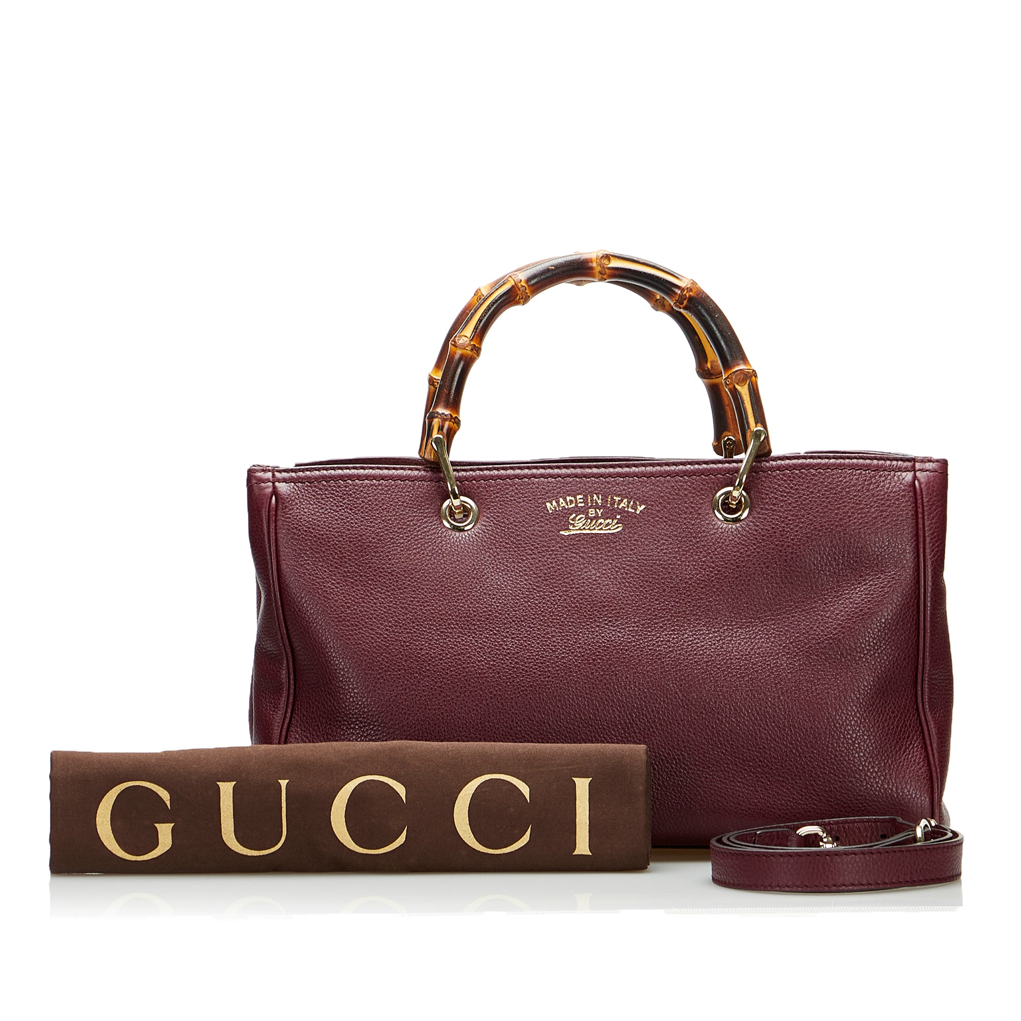 Gucci - vintage Bamboo bag burgundy