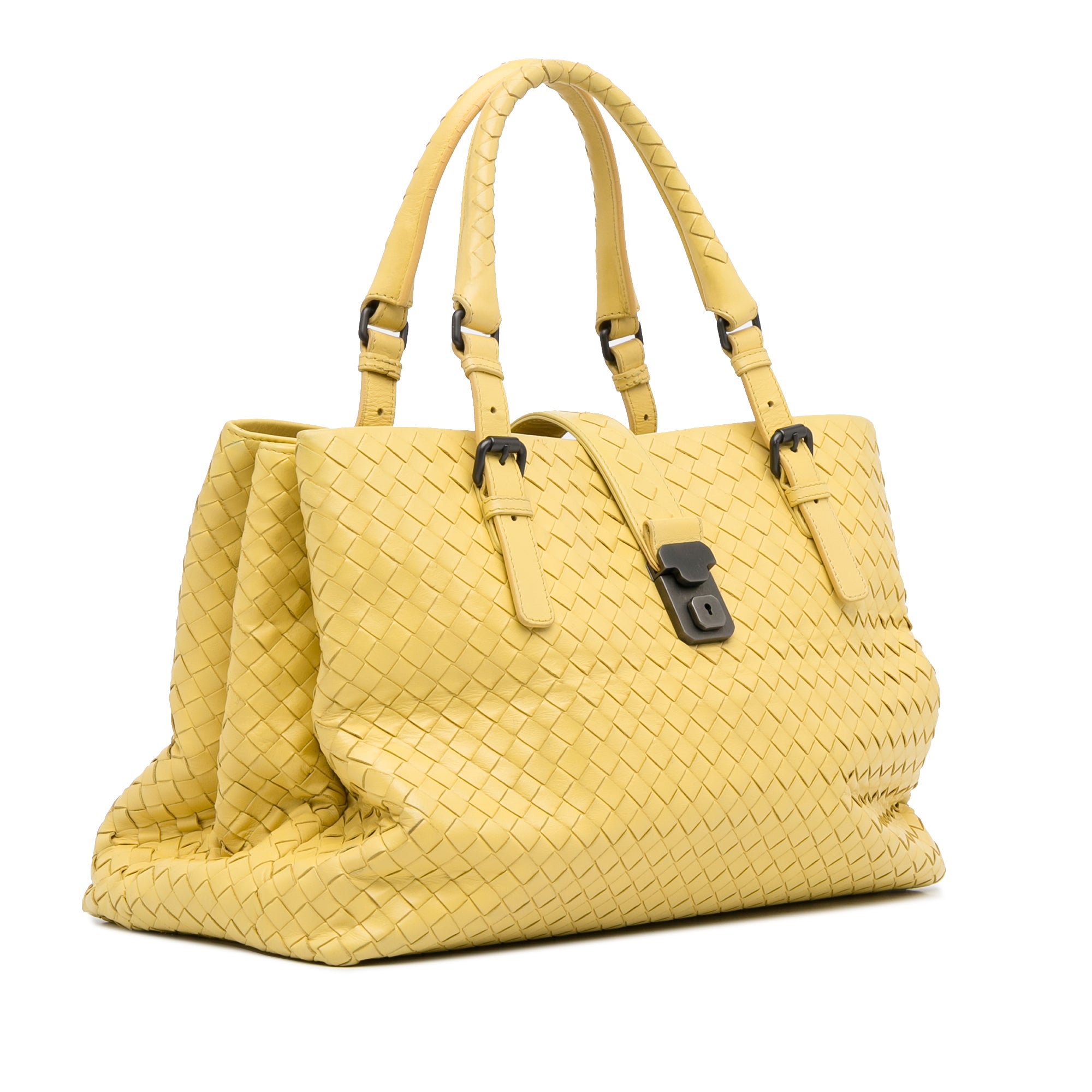 Yellow Bottega Veneta Intrecciato Tote Bag