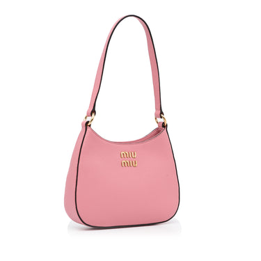 Pink Miu Miu Vitello Shine Satchel – Designer Revival