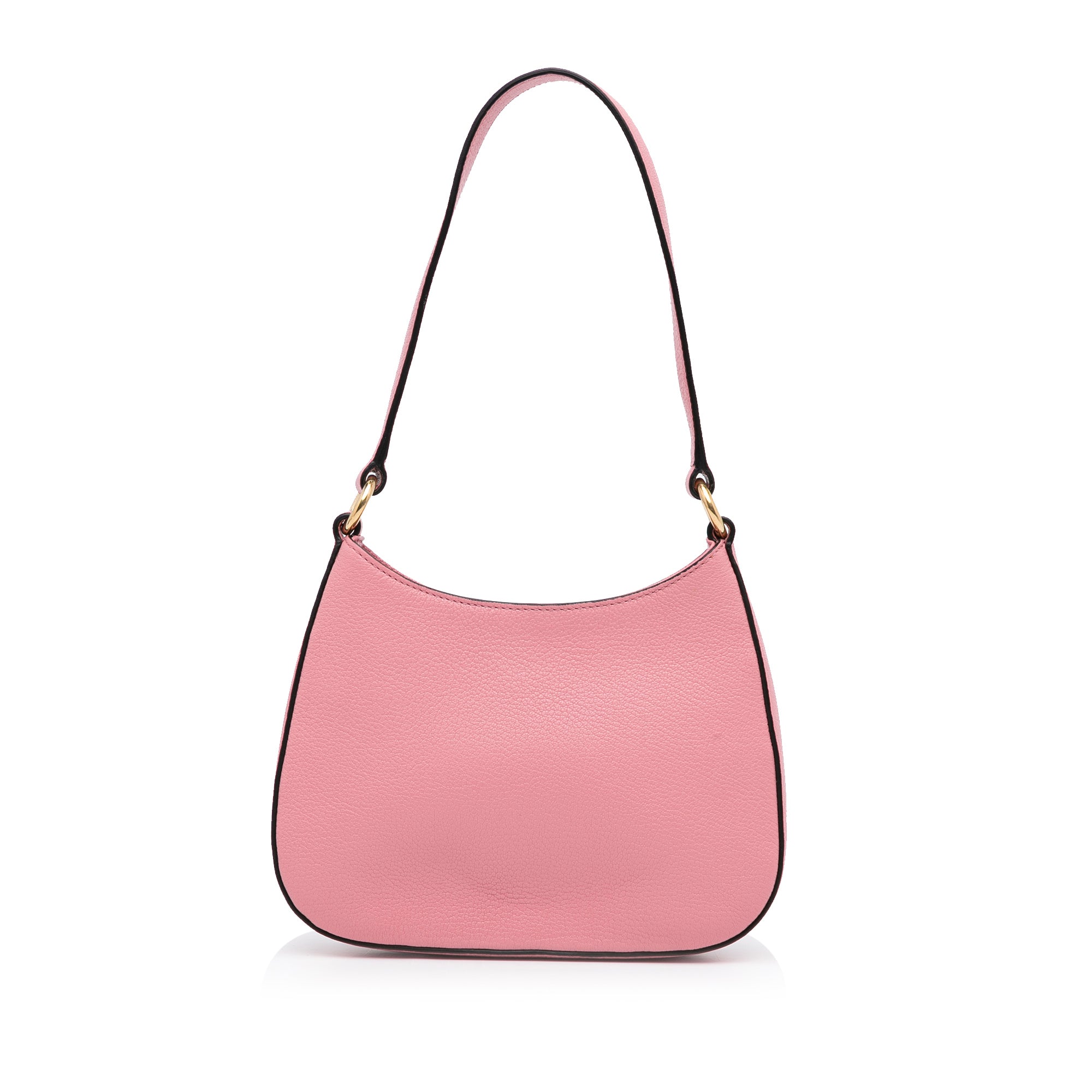 Miu Miu Pink/White leather Mini Madras Top Handle Bag