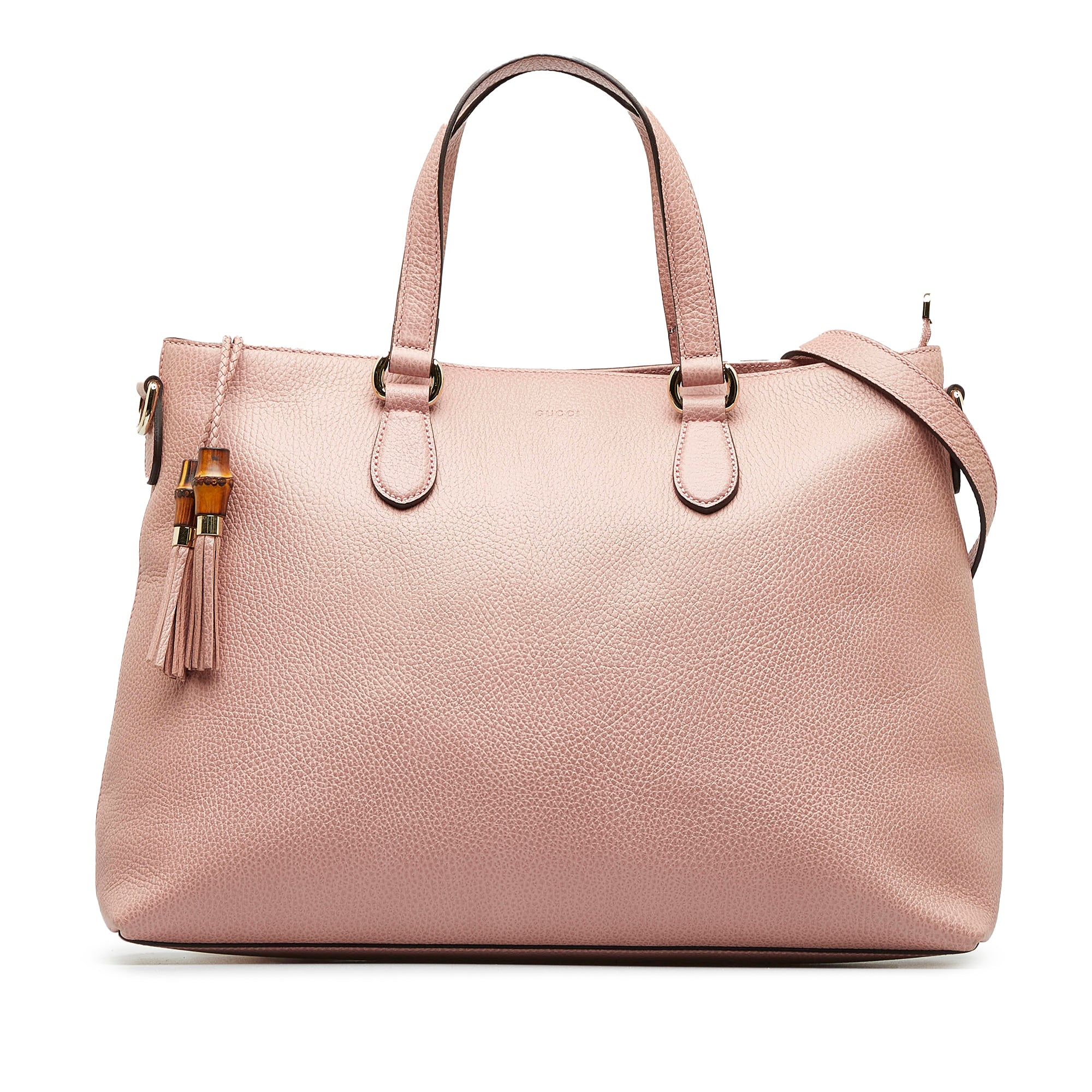 Pink Gucci Bamboo Satchel