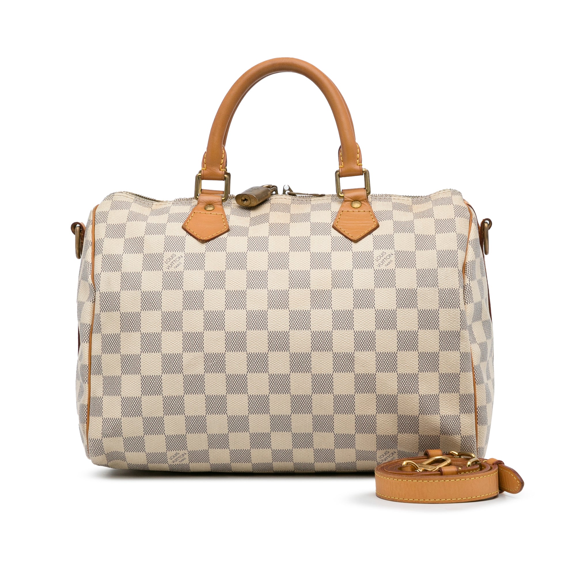 Louis Vuitton Speedy Bandouliere 30 in Damier Ebene Handbag - Authentic Pre-Owned Designer Handbags