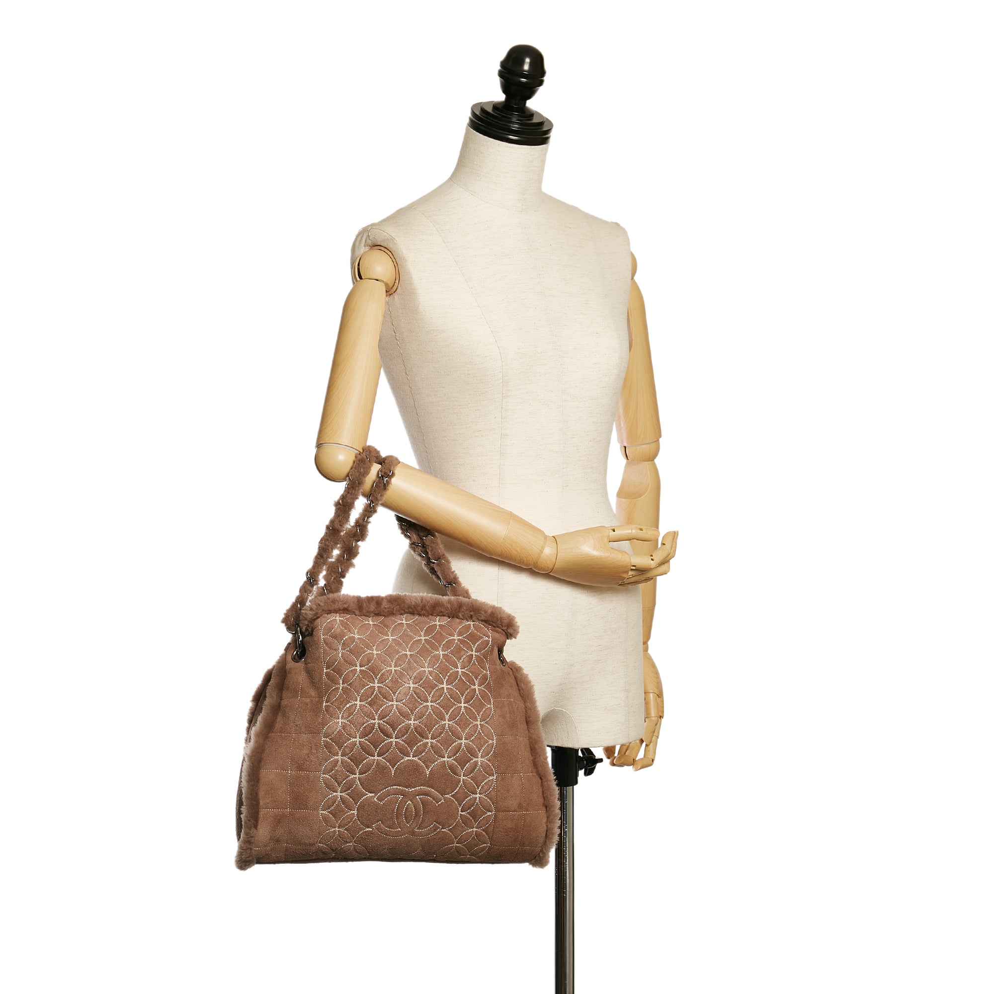 Brown Chanel Mouton Shoulder Bag