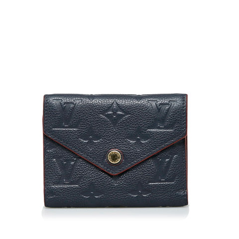 Louis Vuitton LV Monogram Empreinte Leather Victorine Wallet - Red