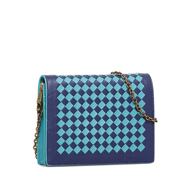 RvceShops Revival  Blue Bottega Veneta Intrecciato Padded