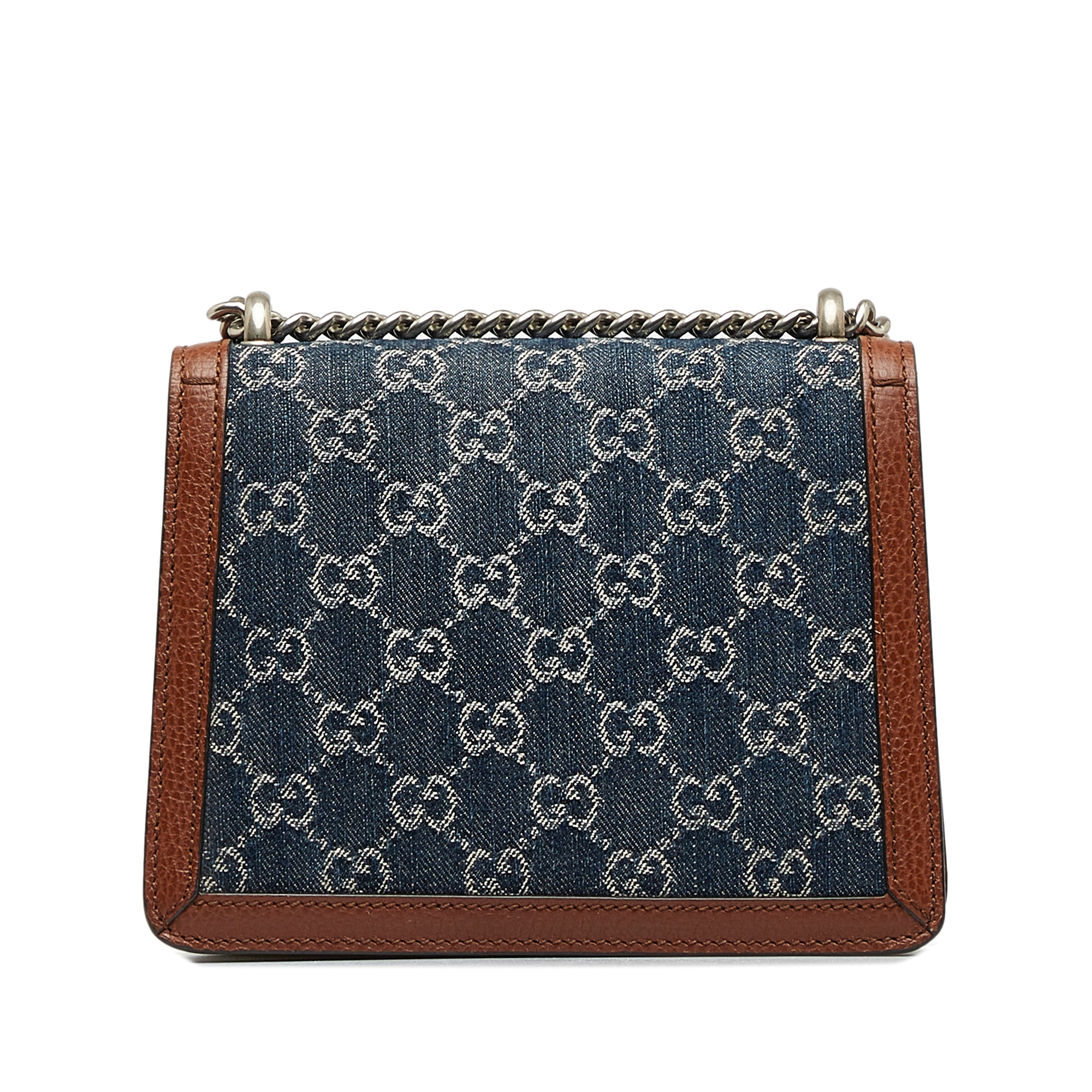 Blue Gucci Mini GG Denim Dionysus Crossbody Bag Designer Revival