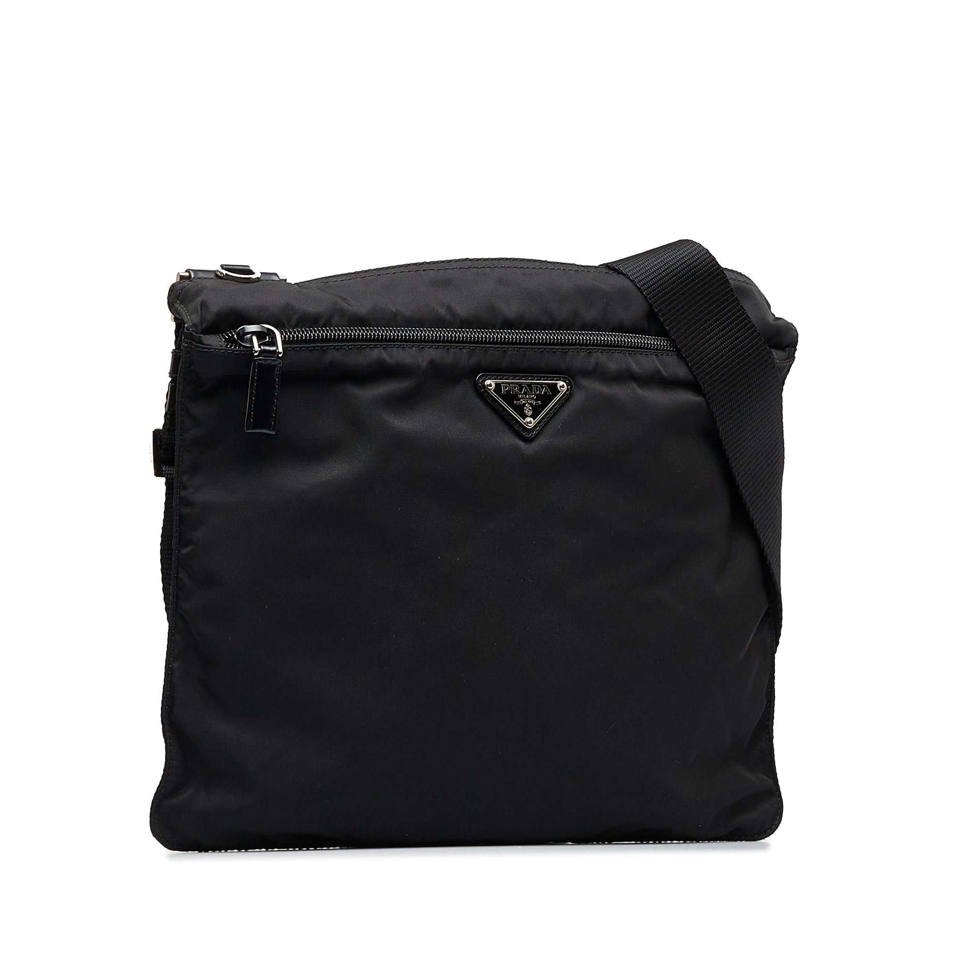 Prada Pochette Shoulder Bag Tessuto Small Black 2177901