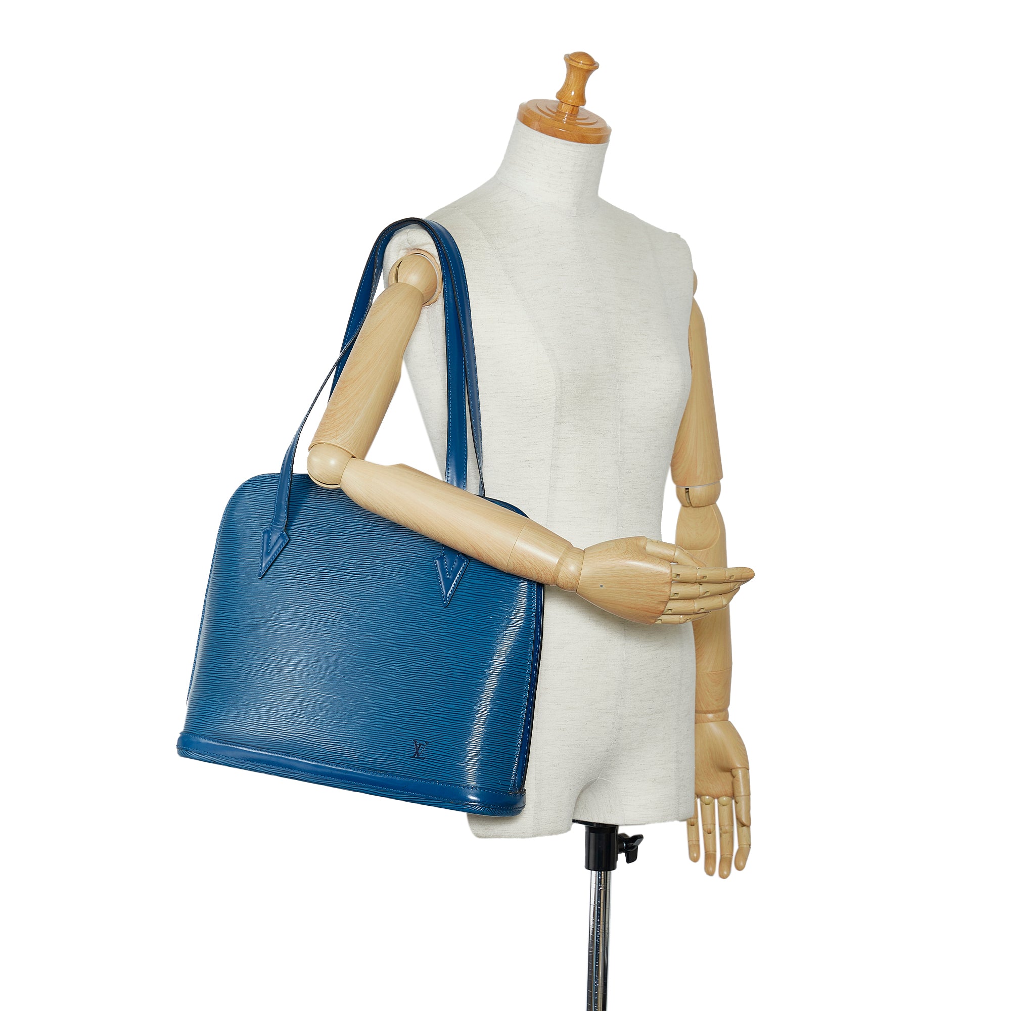 Louis Vuitton Blue Epi Leather Lussac Tote Set Auction