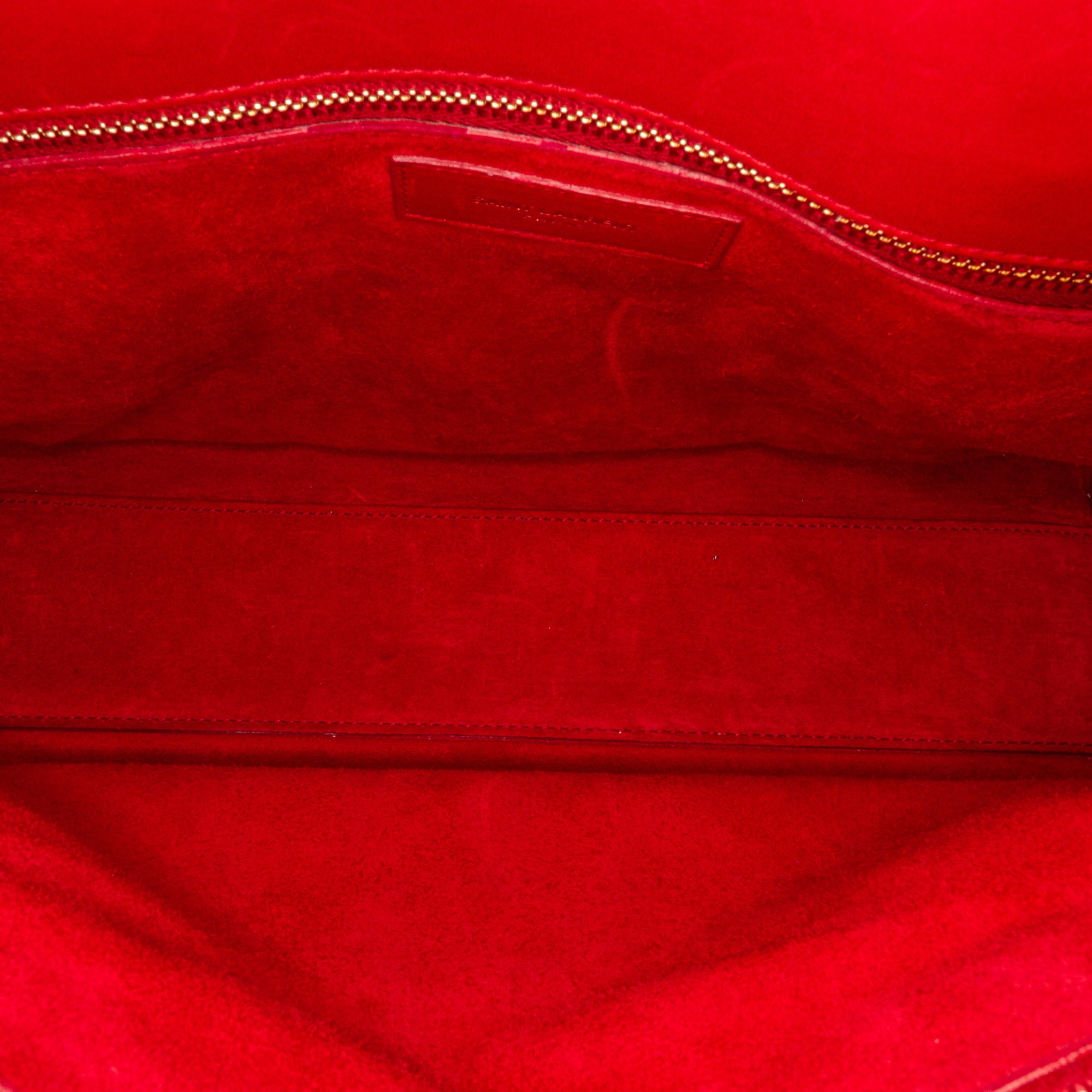 Saint Laurent Red Small Sac De Jour Leather Pony-style calfskin ref.980778  - Joli Closet