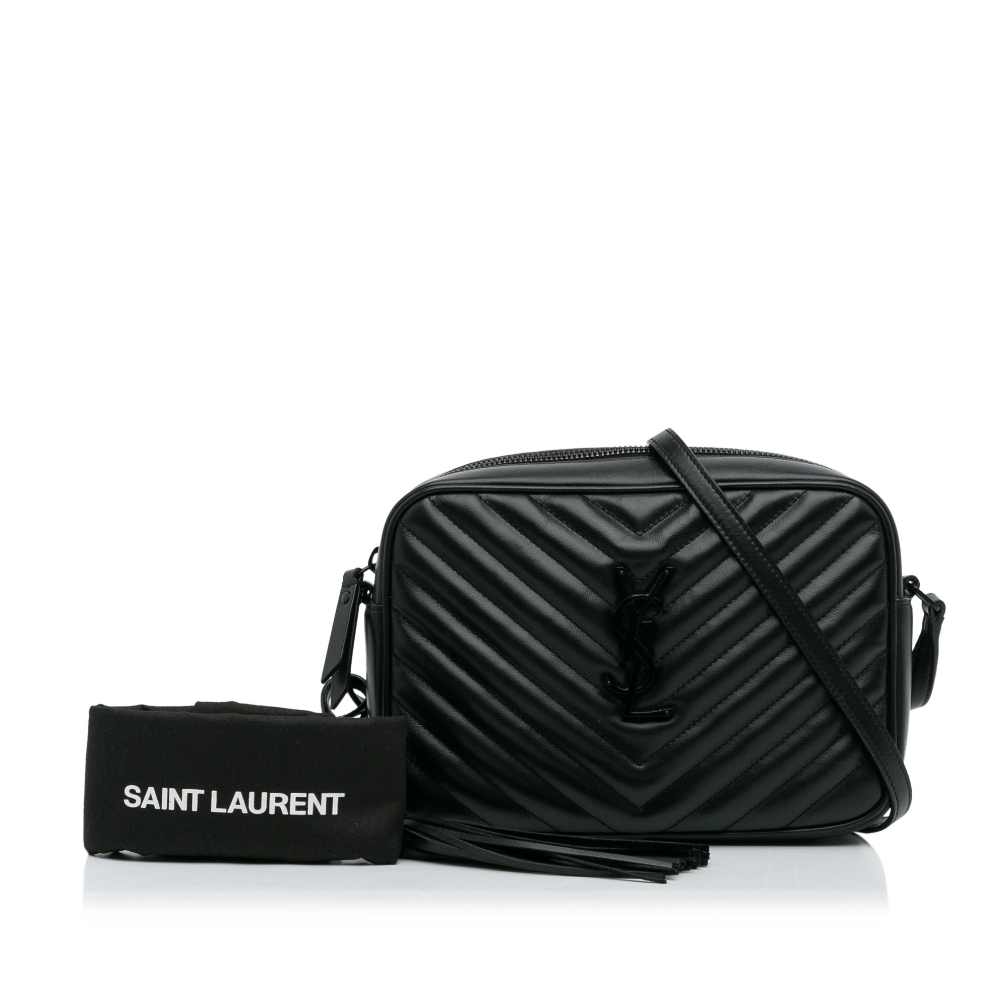 Saint Laurent - LouLou Black Patent Leather Camera Bag