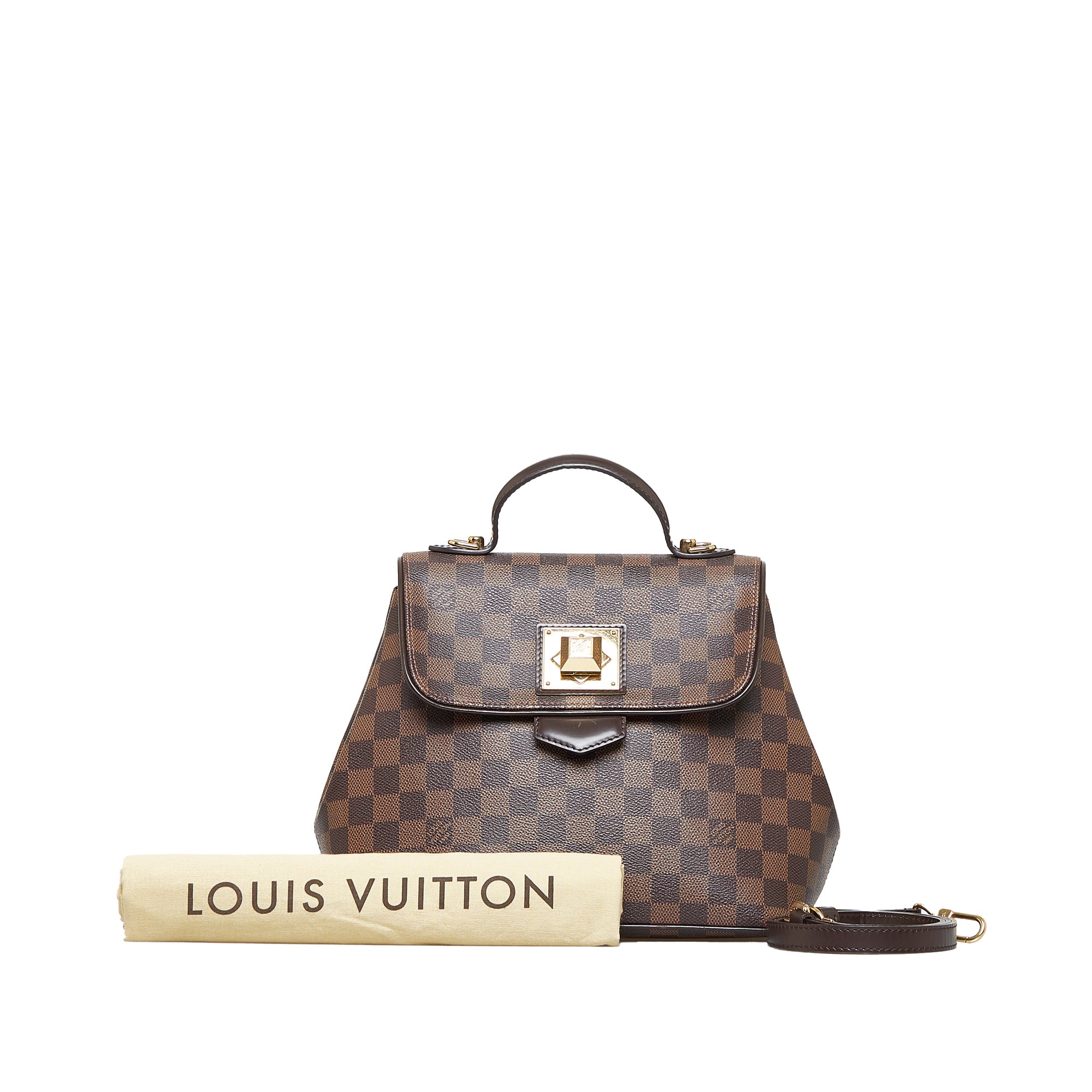 LOUIS VUITTON Bergamo PM Damier Ebene Shoulder Bag Brown-US