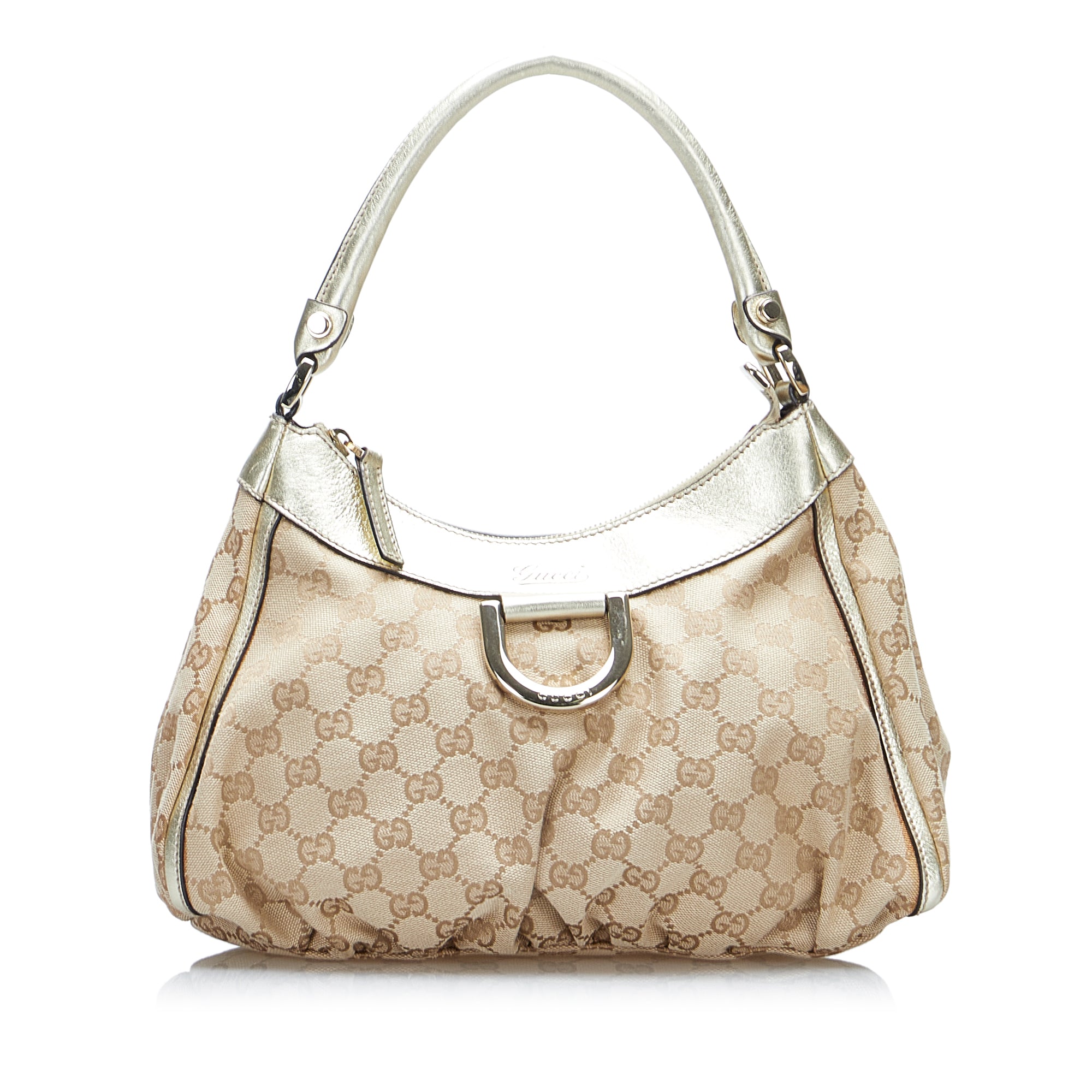 Brown Gucci GG Canvas Abbey D-Ring Crossbody Bag