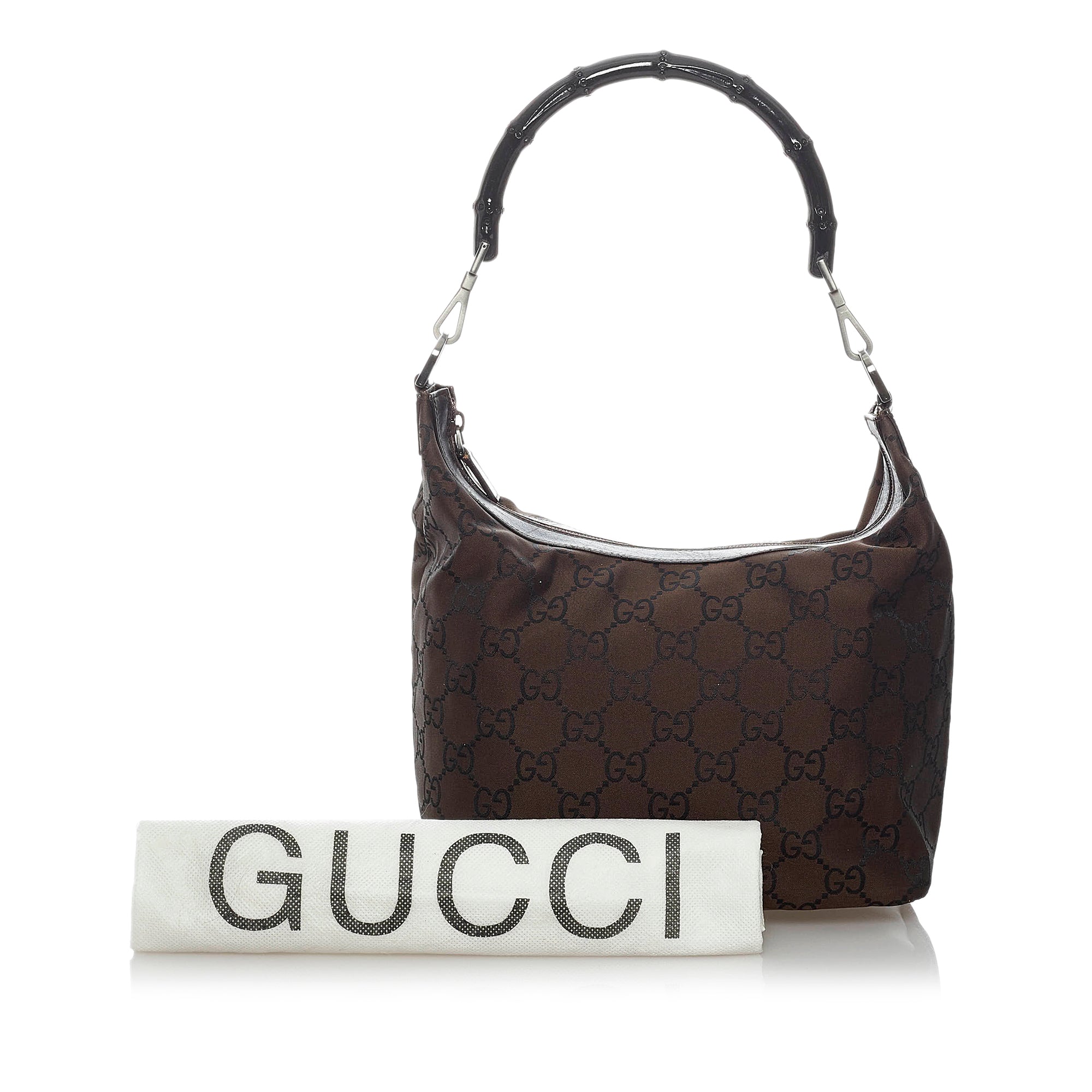 Gucci Bamboo Canvas Handbag