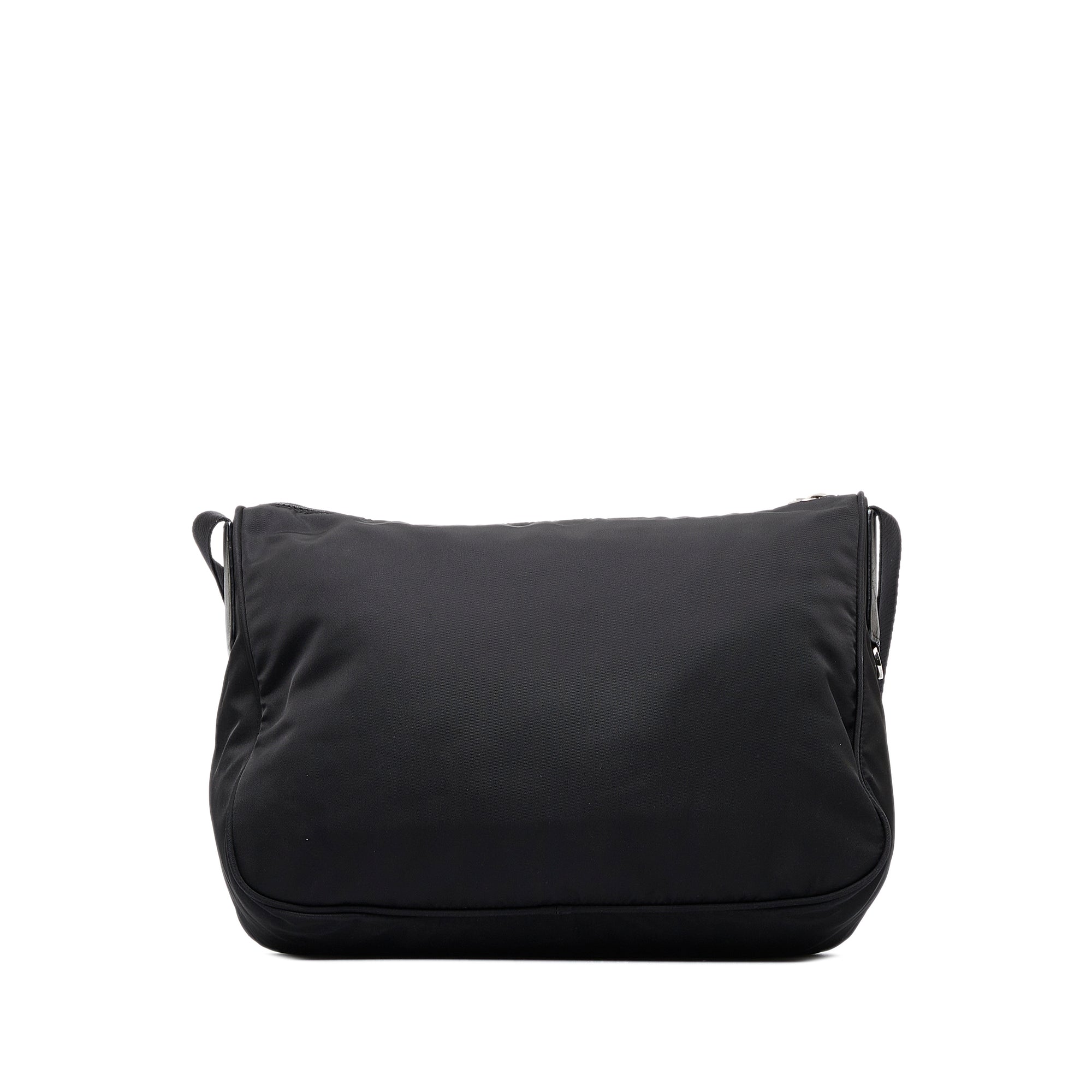 Prada Tessuto Saffiano Black Messenger Bag Cross Body – Queen Bee