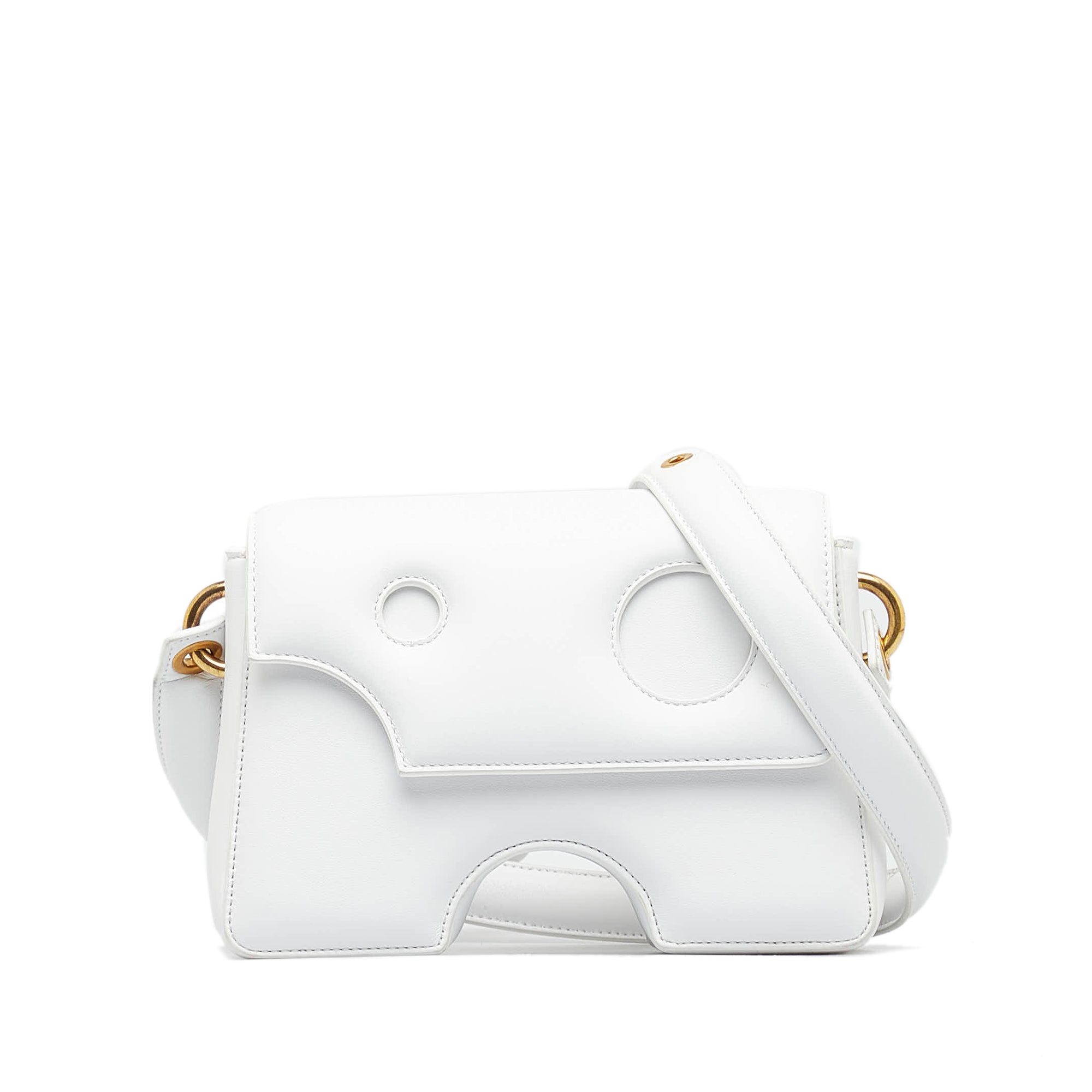 OFF-WHITE - Burrow Leather Shoulder Bag