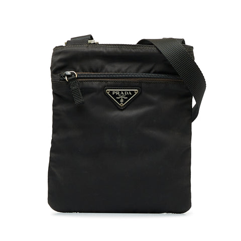 Prada Vintage Vela Nylon Black Tote With Leather Straps & 