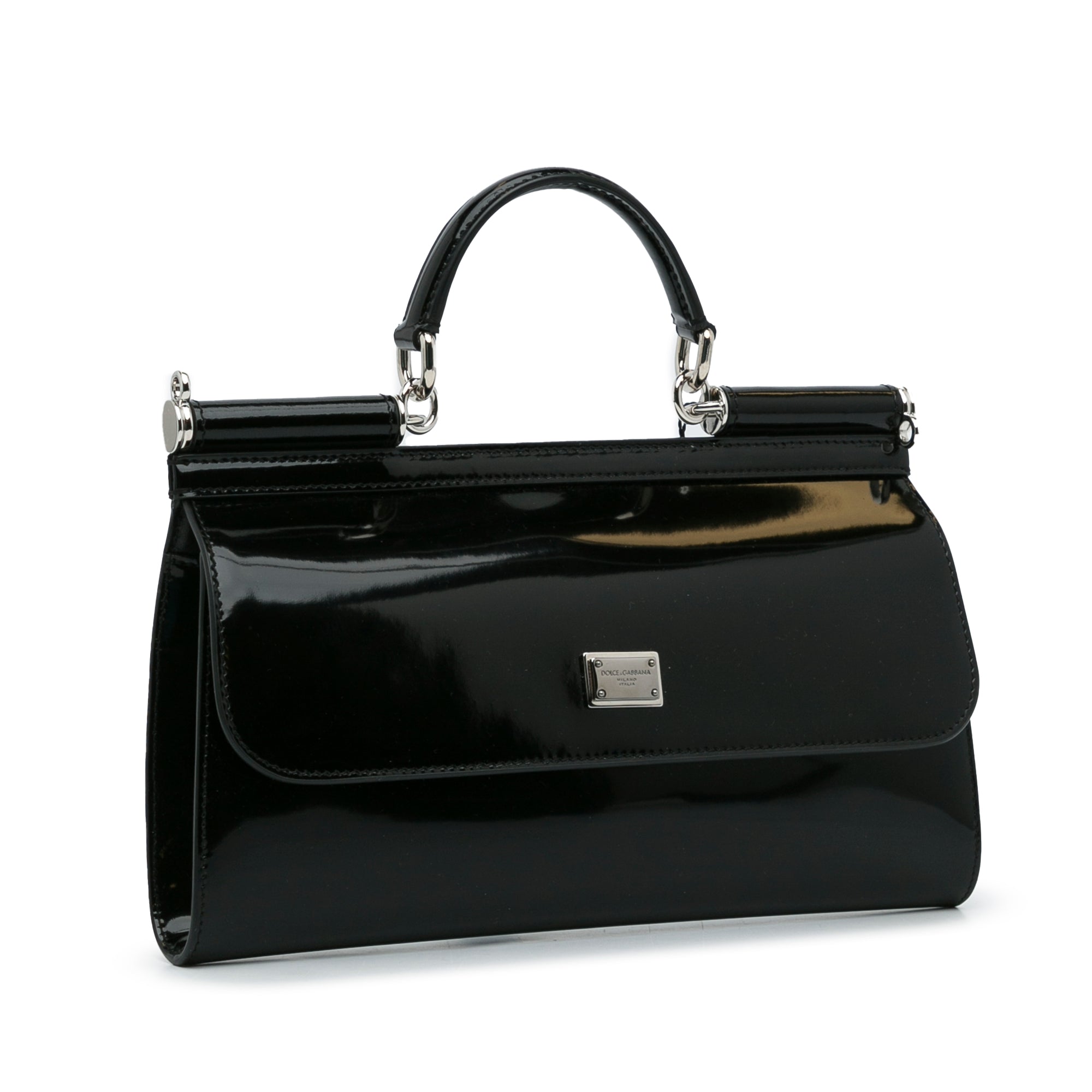 Black Dolce&Gabbana Miss Sicily PVC Satchel – Designer Revival