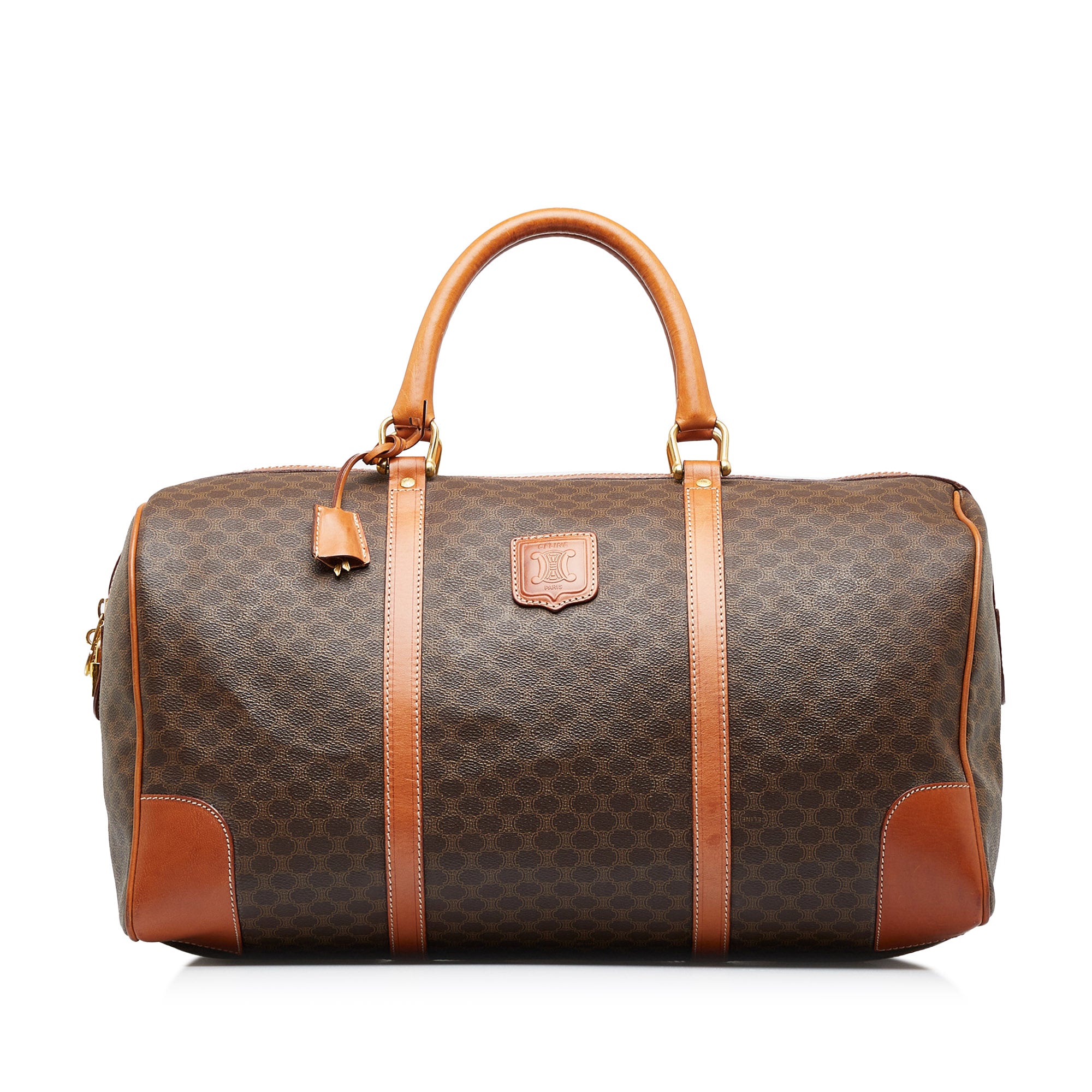 Brown Celine Macadam Travel Bag