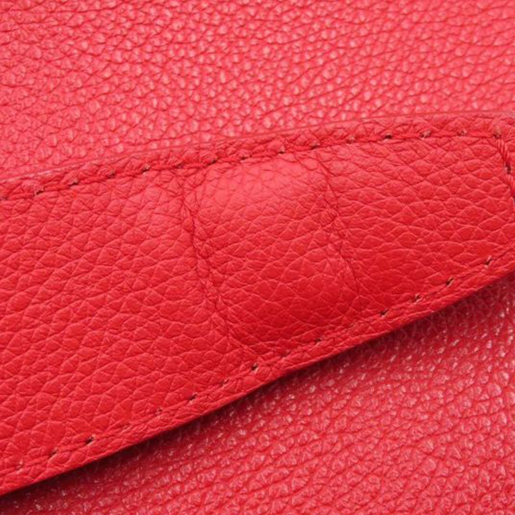 Louis Vuitton Lockme Ii Bb Red Leather Shoulder Bag (Pre-Owned