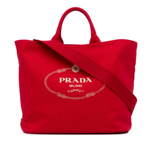 PRADA Vernice Trimmed Tessuto Nylon Tote Bag Purple