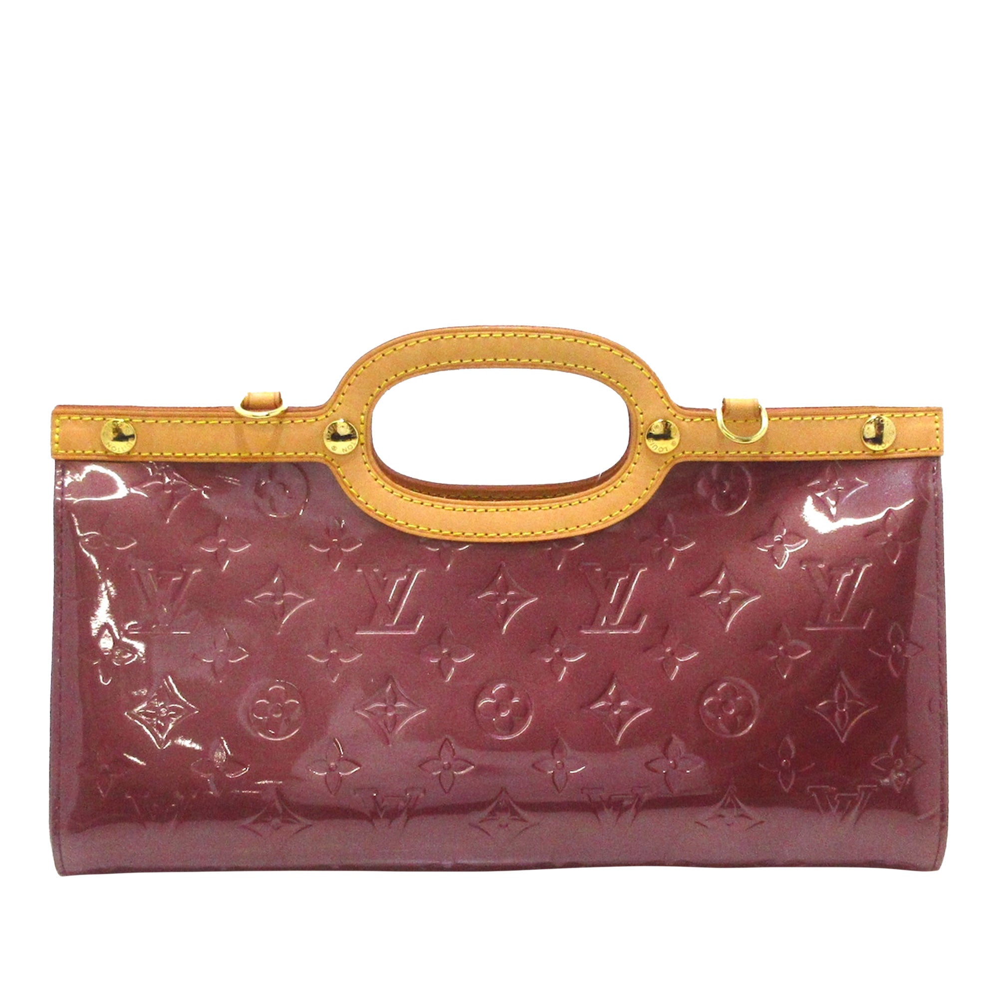 Auth Louis Vuitton Monogram Vernis 2way Bag Roxbury Drive Violet