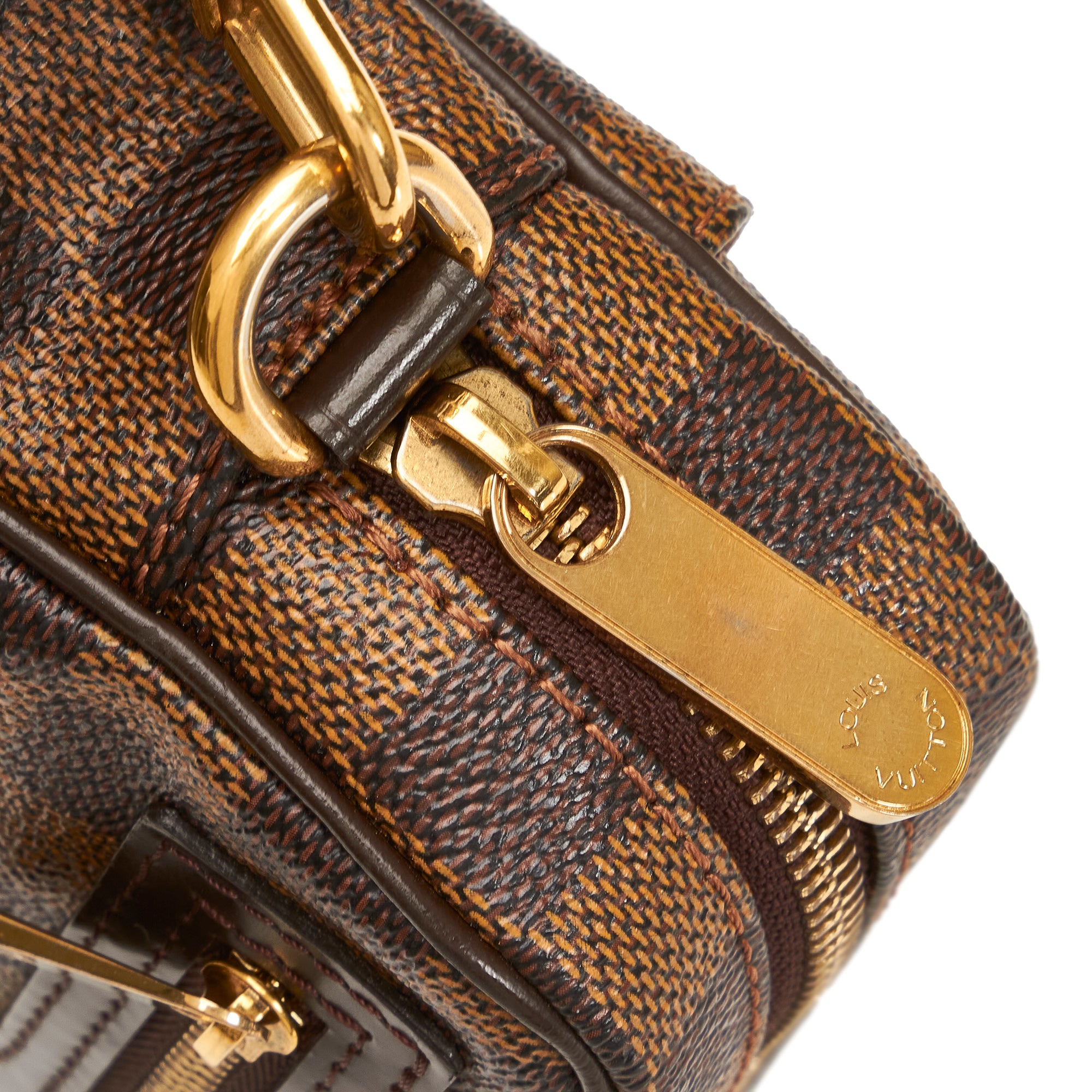 Louis Vuitton Brown Damier Ebene Pochette Billets Macao Leather Cloth  Pony-style calfskin ref.975962 - Joli Closet