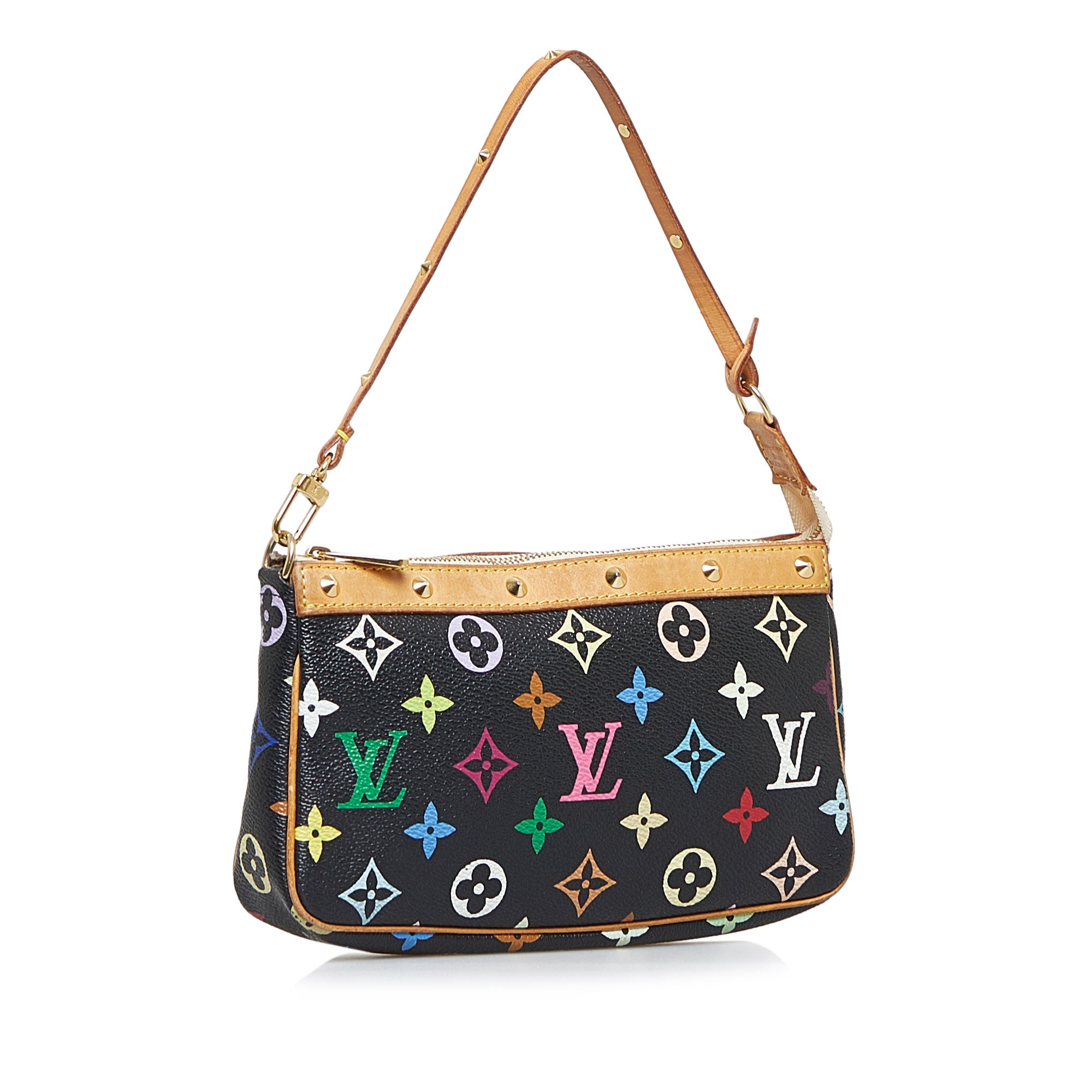 Black Louis Vuitton Monogram Multicolore Pochette Accessoires Baguette