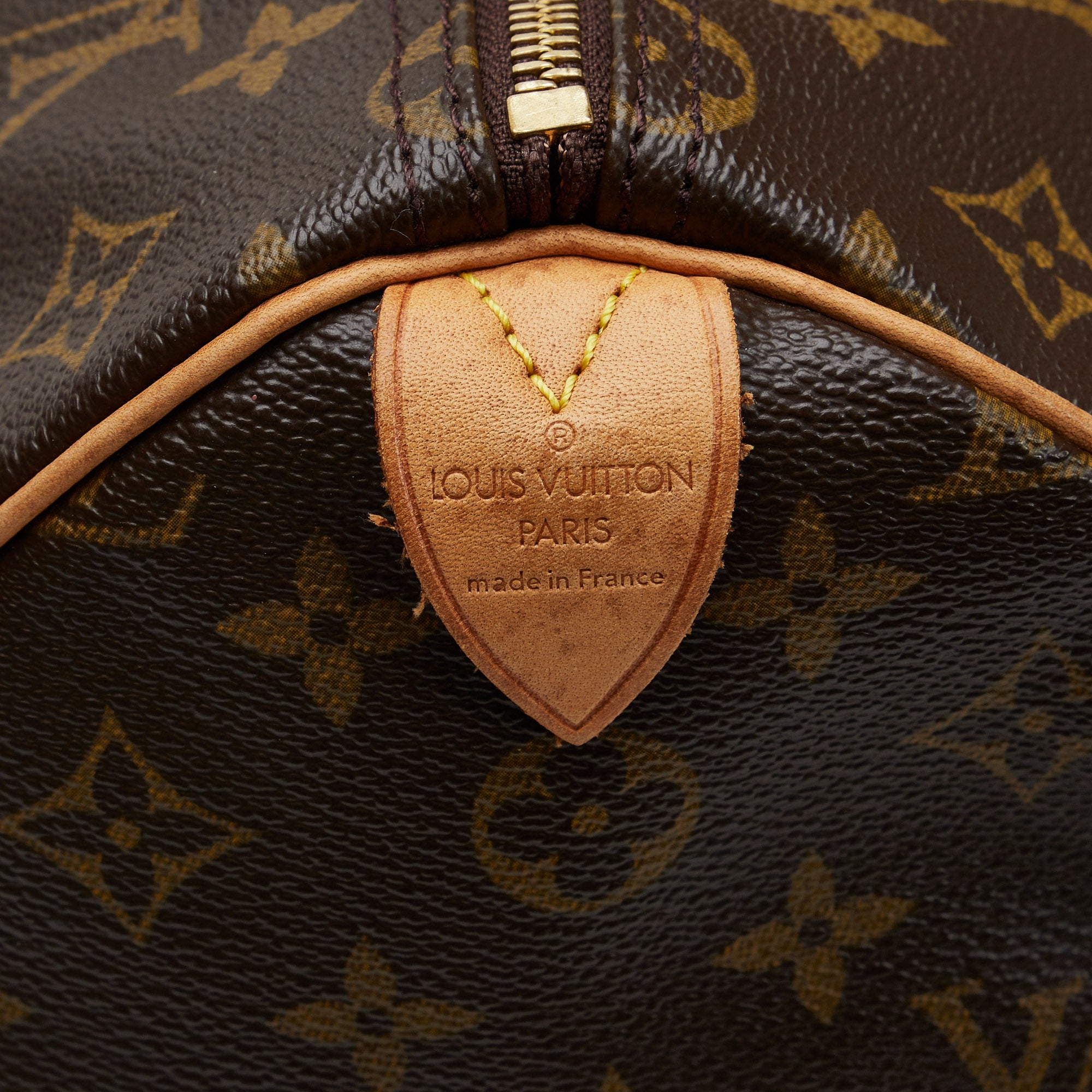 Louis Vuitton Speedy 35 Monogram-SA823 Brown Leather ref.1014110 - Joli  Closet