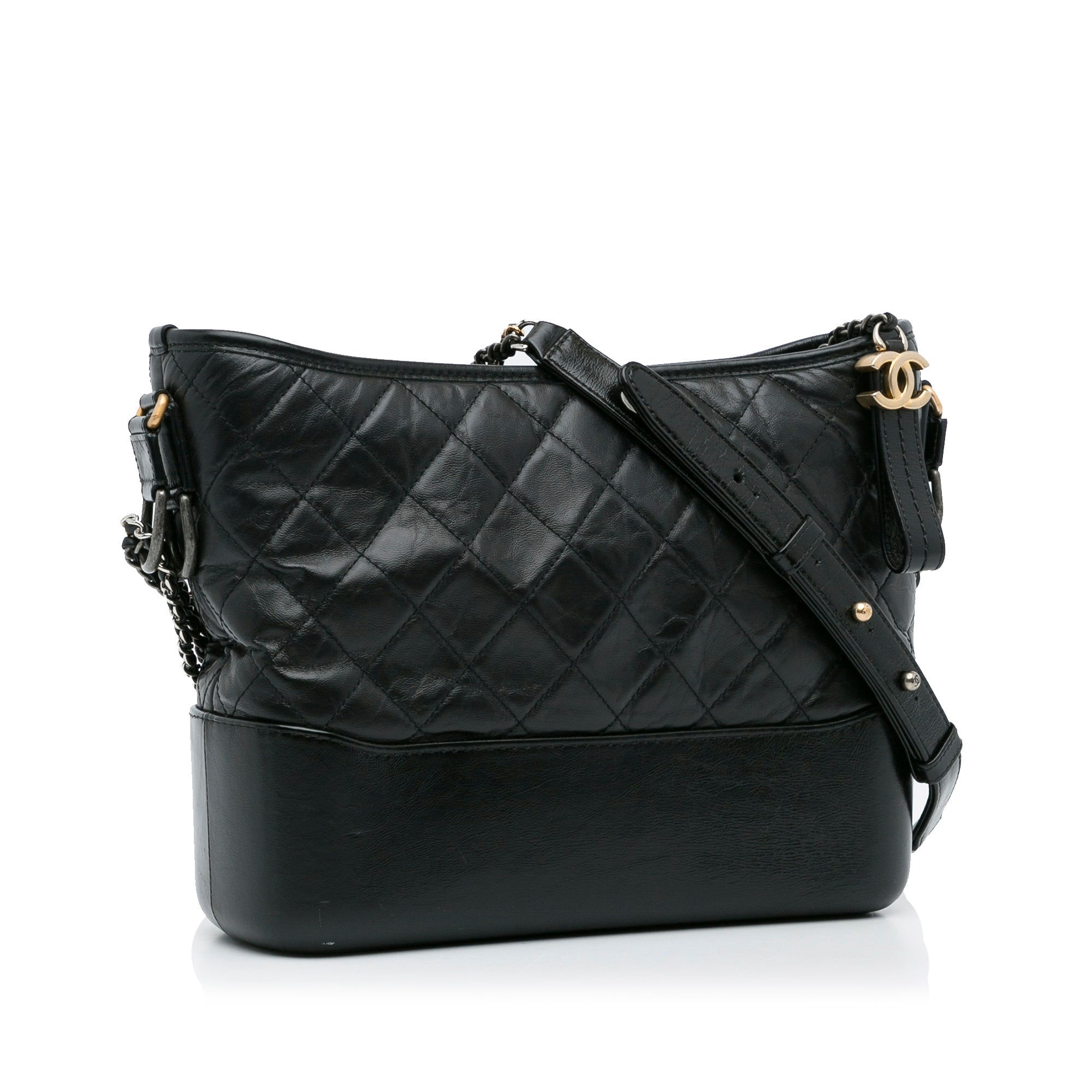 Black Chanel Medium Lambskin Gabrielle Crossbody