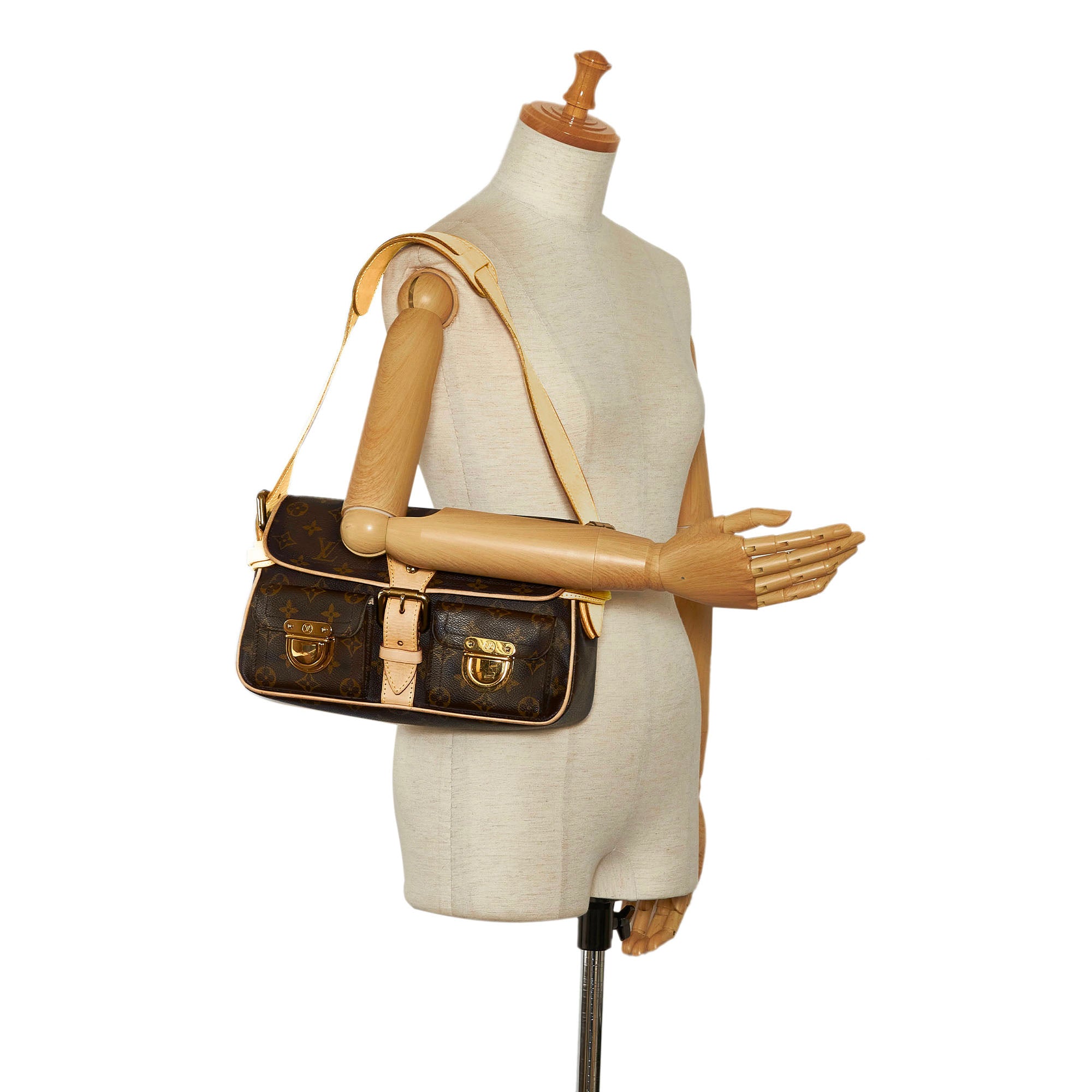 Louis Vuitton Vintage Monogram Hudson PM - Brown Shoulder Bags
