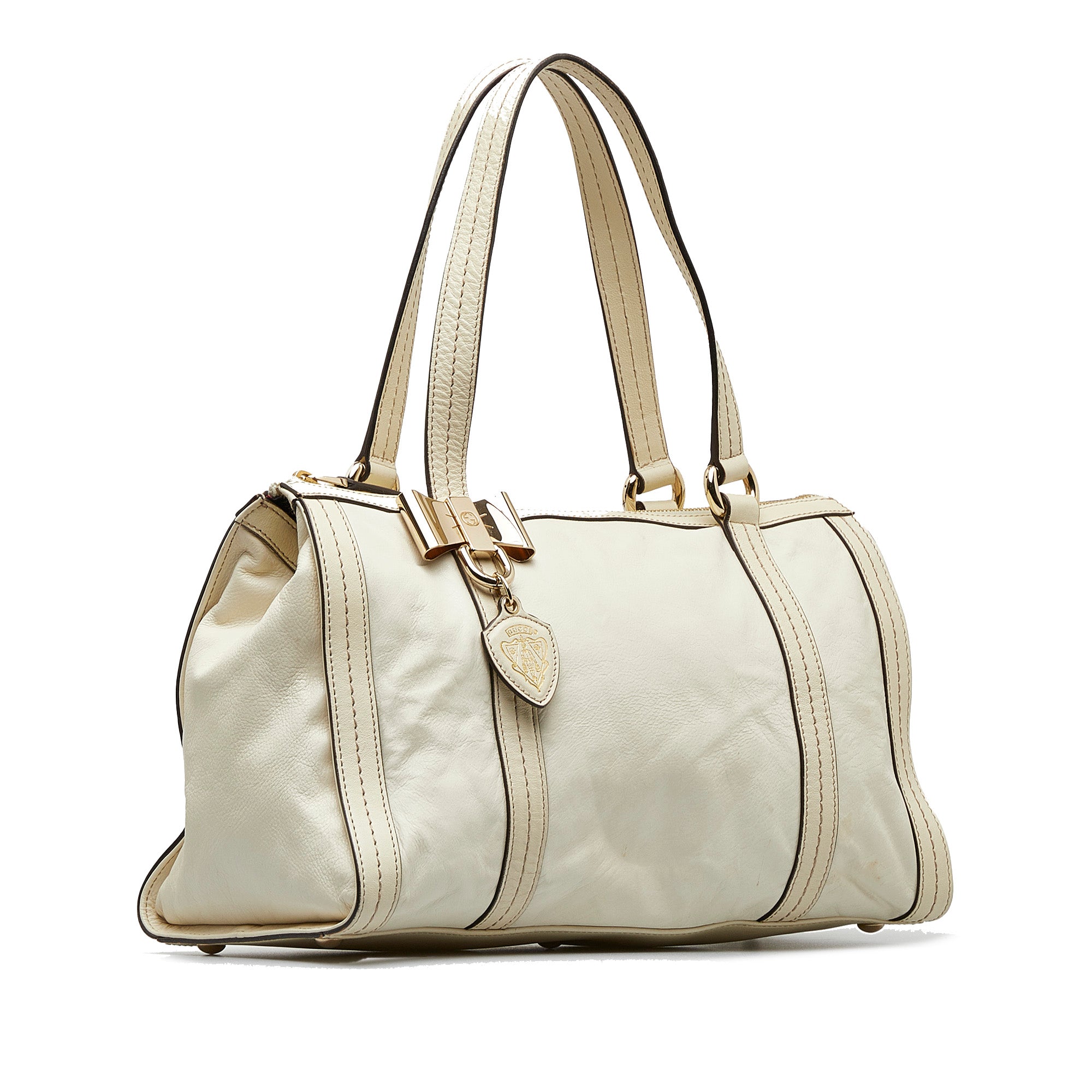 White Gucci Duchessa Boston Bag – Designer Revival