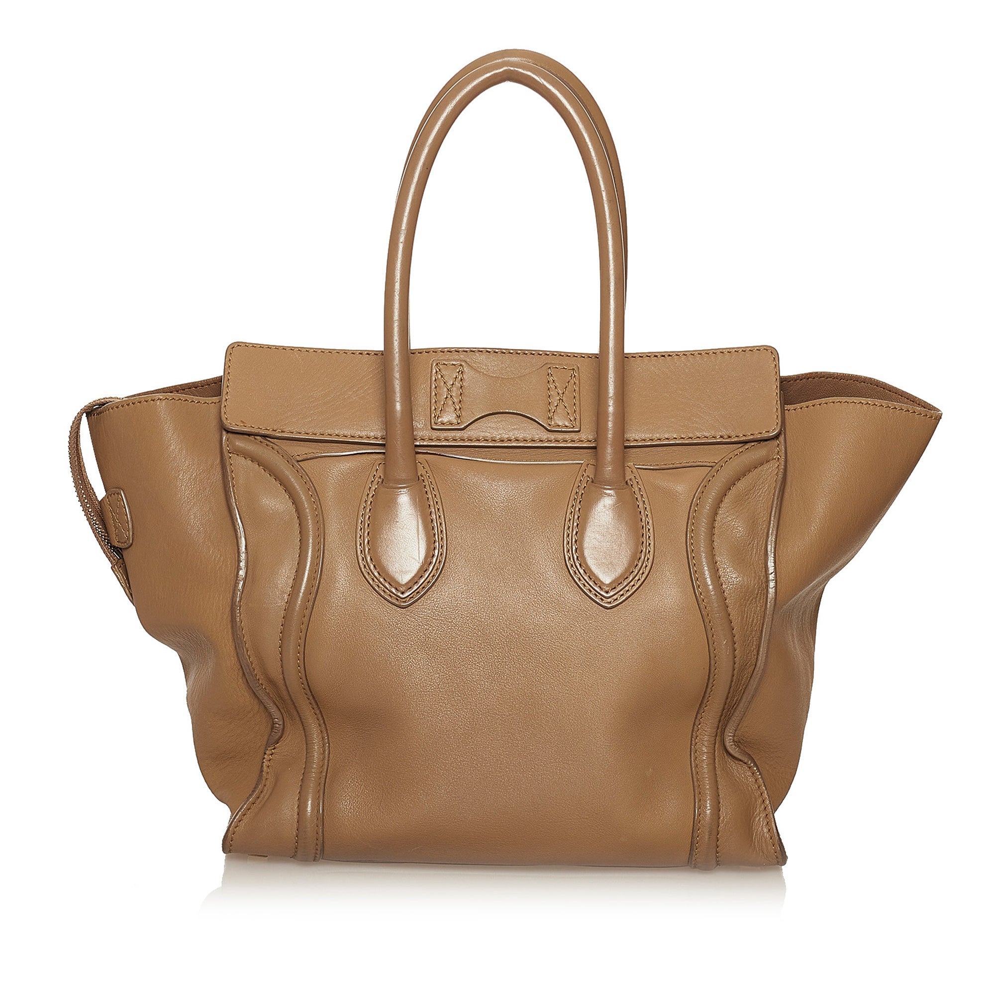 Celine Luggage Leather Tote Bag