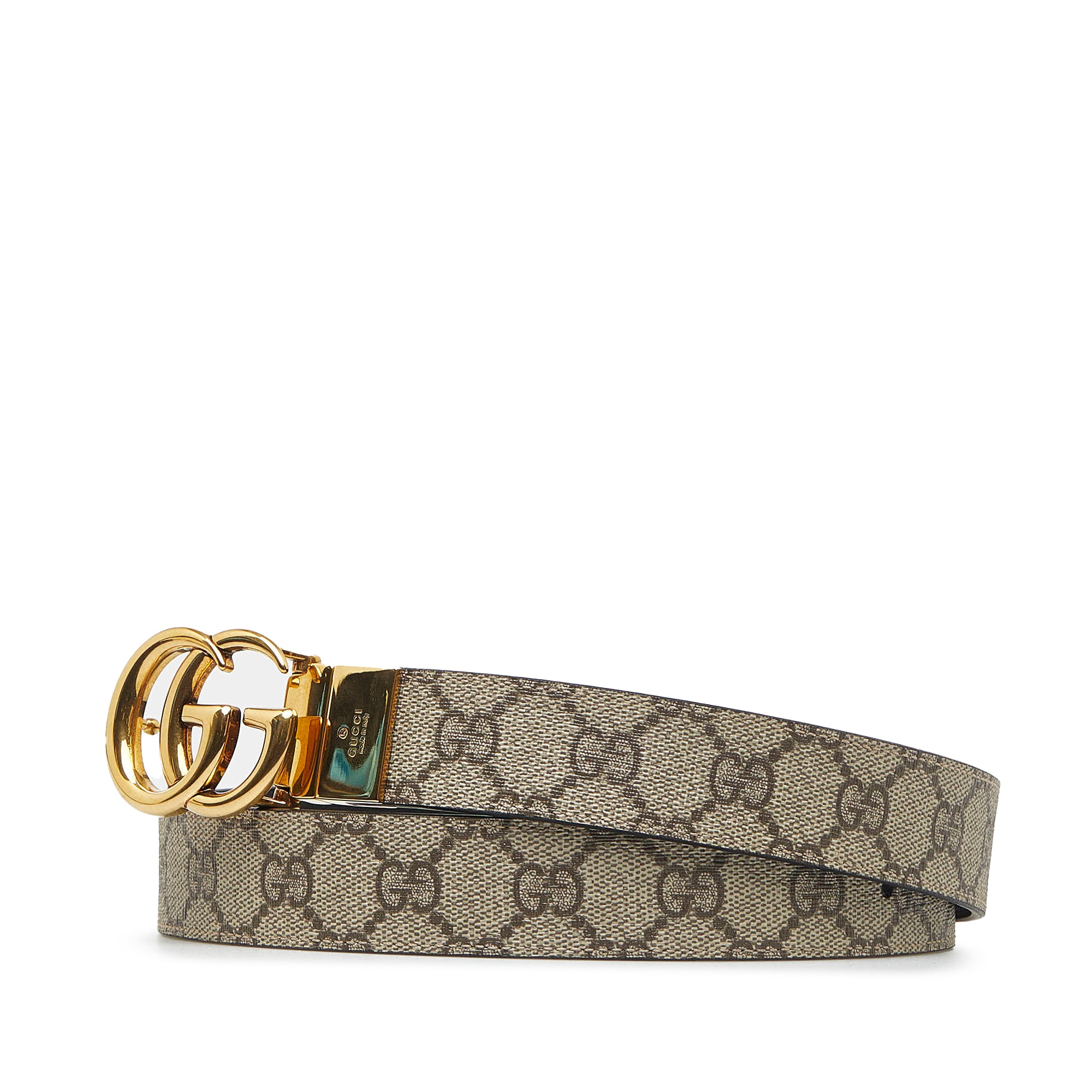 Black Gucci GG Supreme Belt – Designer Revival