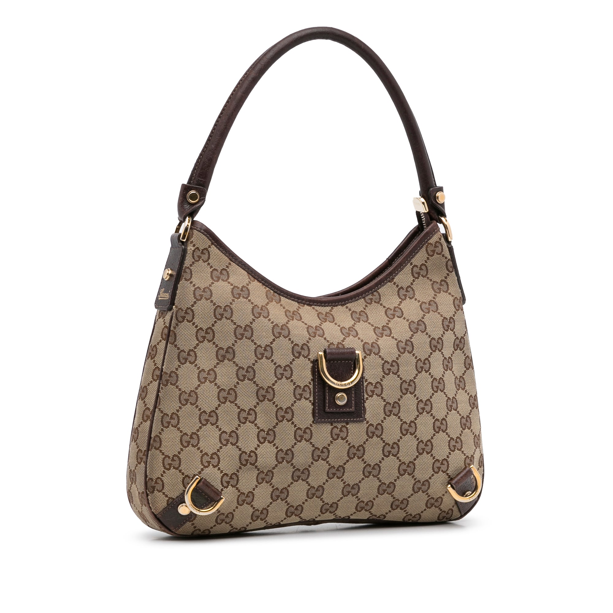 Brown Gucci GG Canvas Abbey D-Ring Hobo