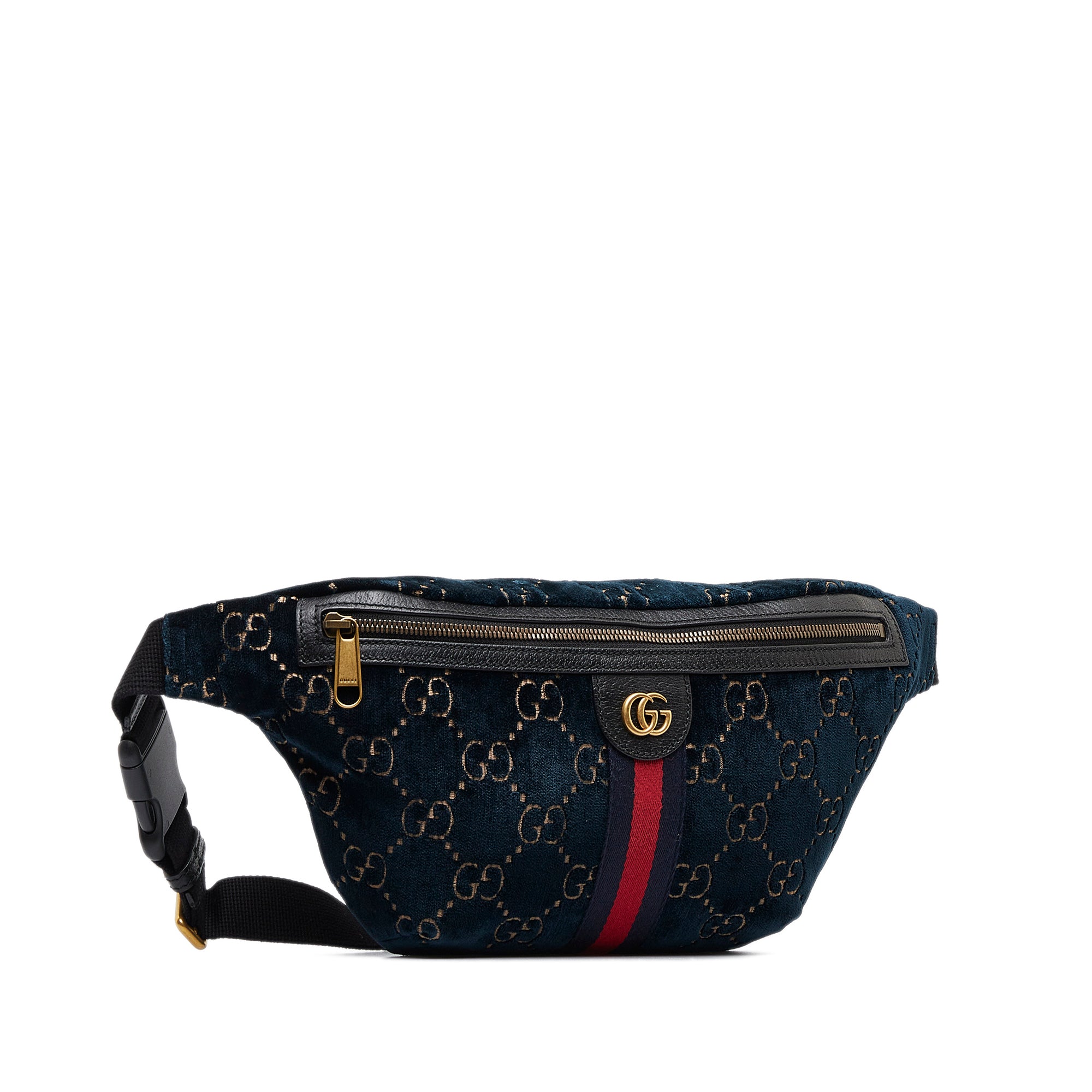 Gucci Ophidia Gg Supreme Belt Bag In Blue,black
