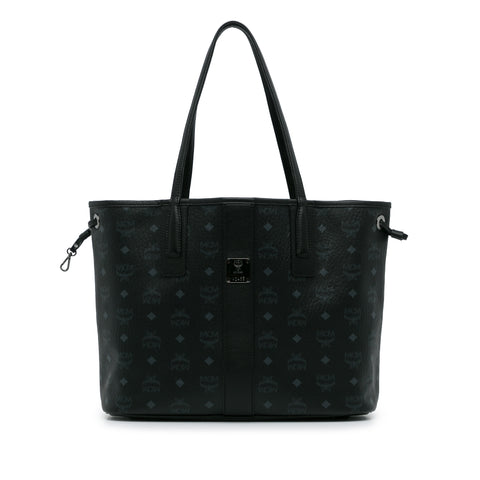 MCM Large Monogram Tote Bag in Black