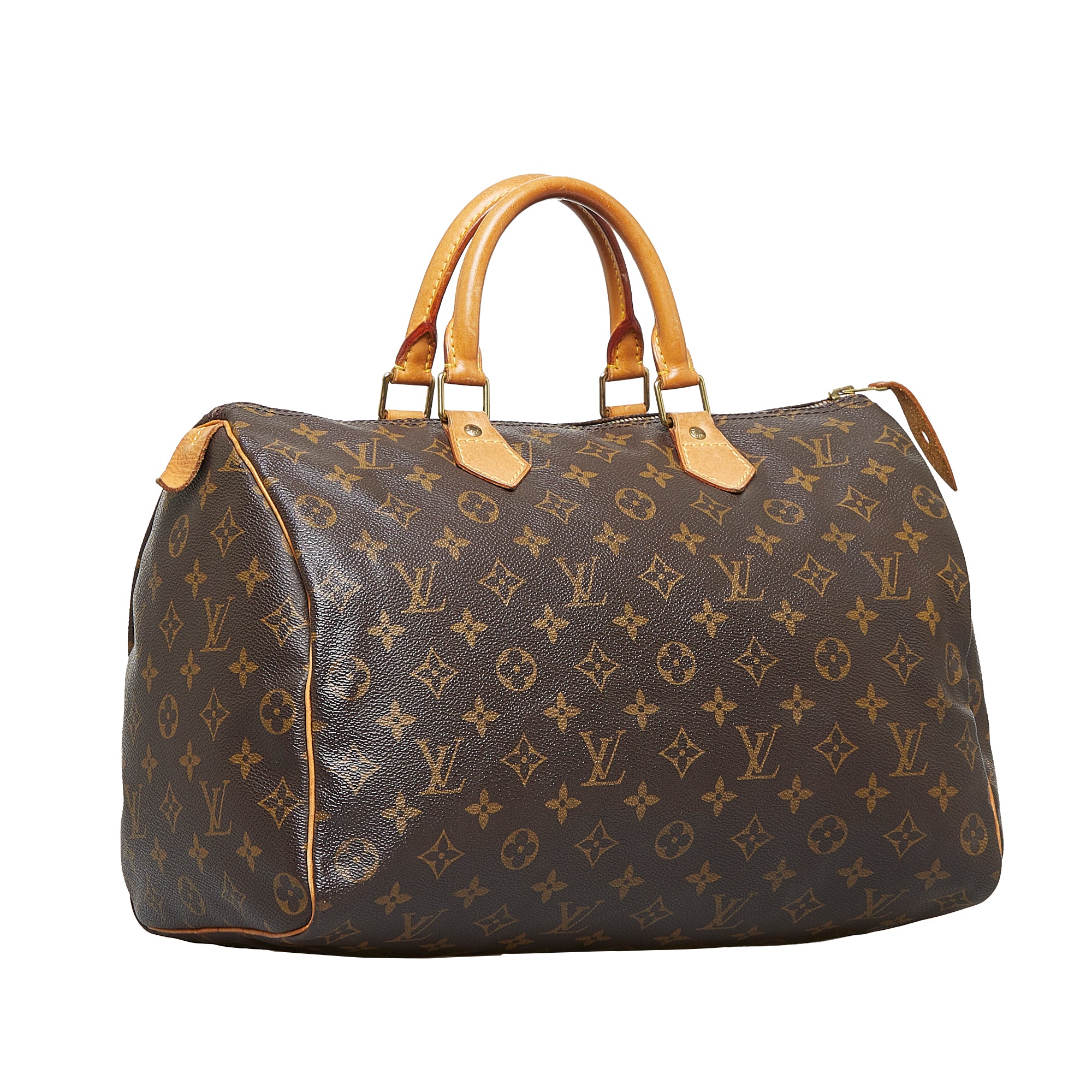 SALE)Louis Vuitton Speedy 35 Monogram Bag Brown