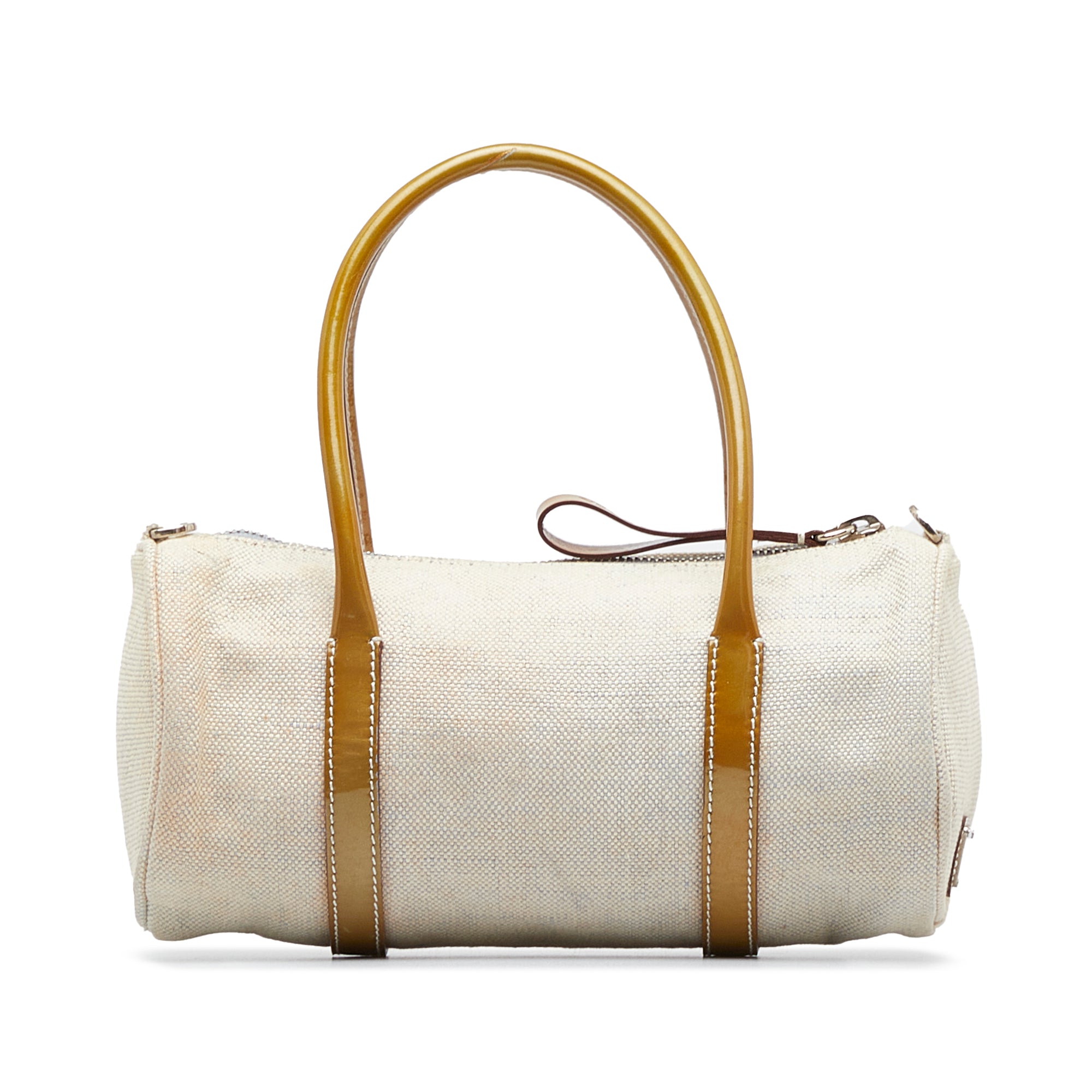 White Prada Canvas Handbag – Designer Revival