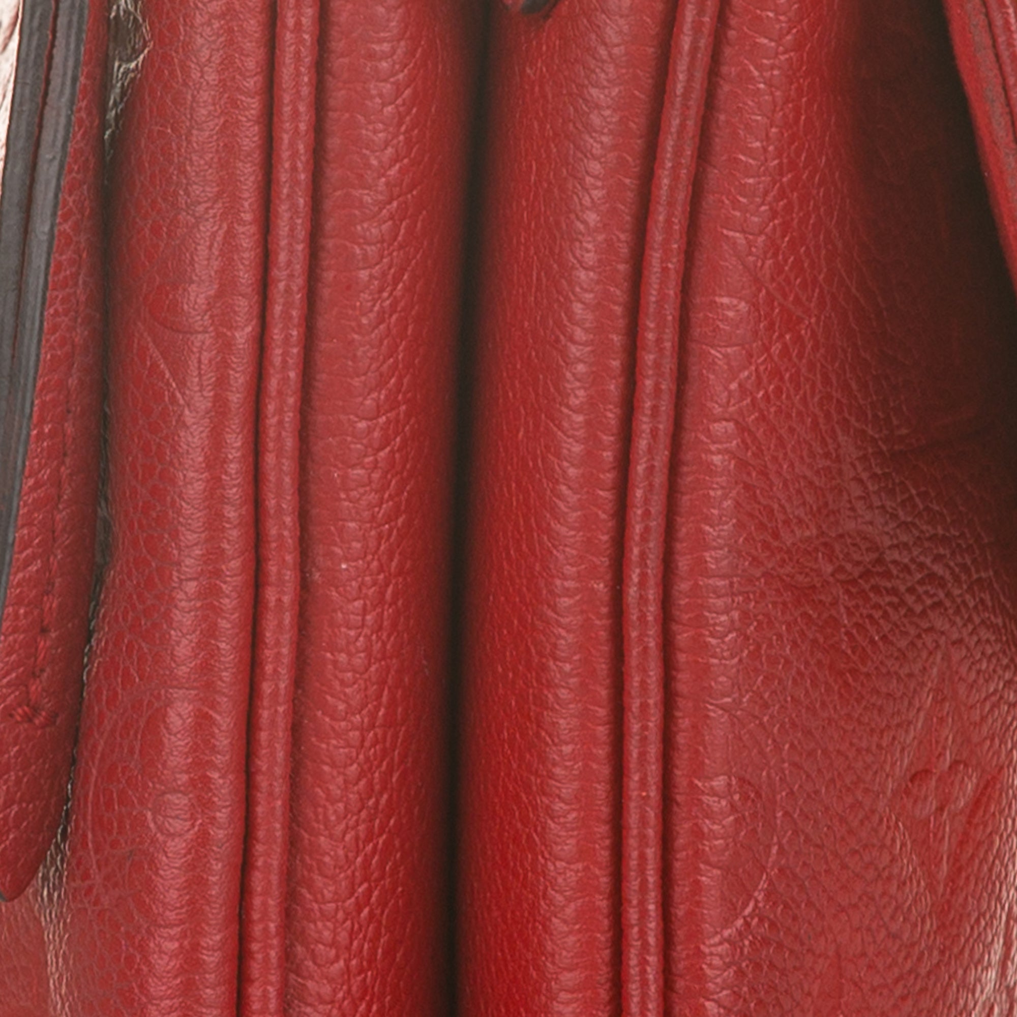LOUIS VUITTON Monogram Empreinte Twice Shoulder Bag Cerise M50259