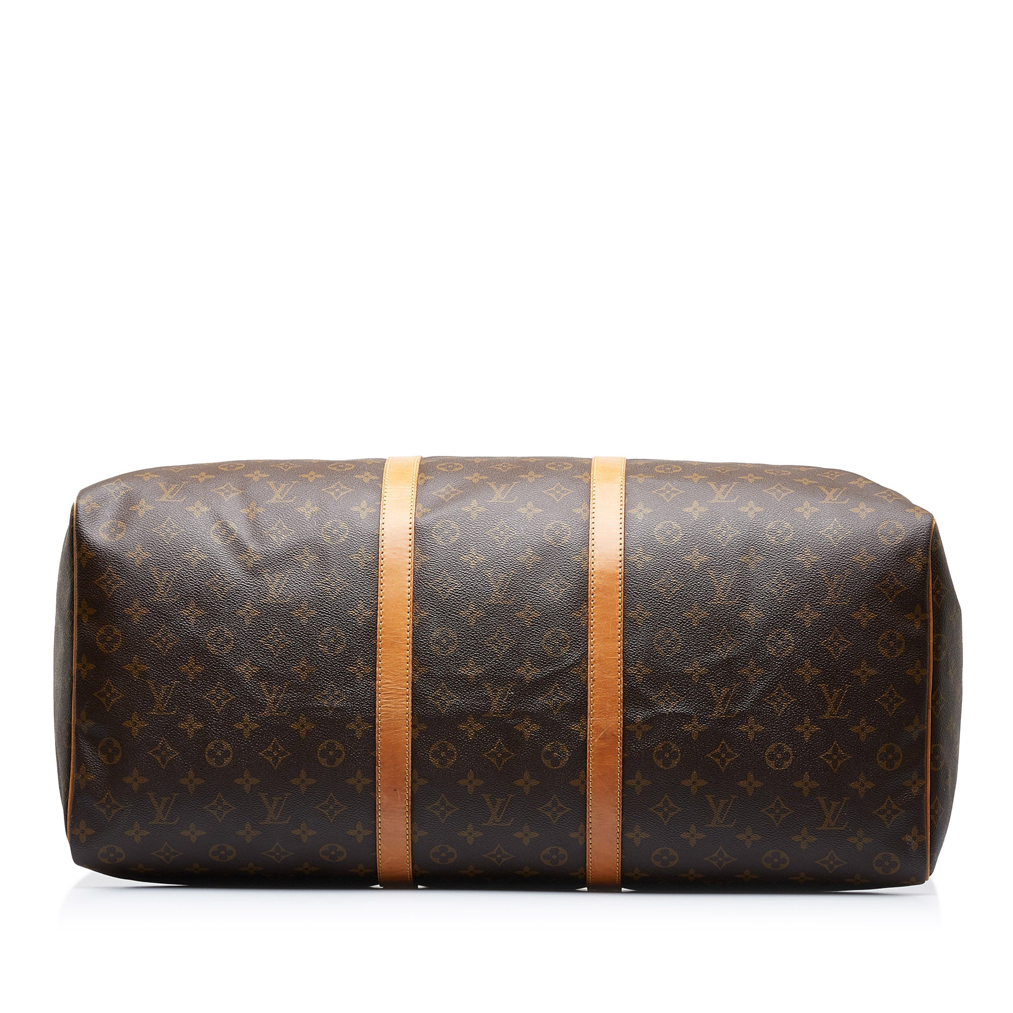 LOUIS VUITTON Keepall 60 Monogram Canvas Travel Bag Brown